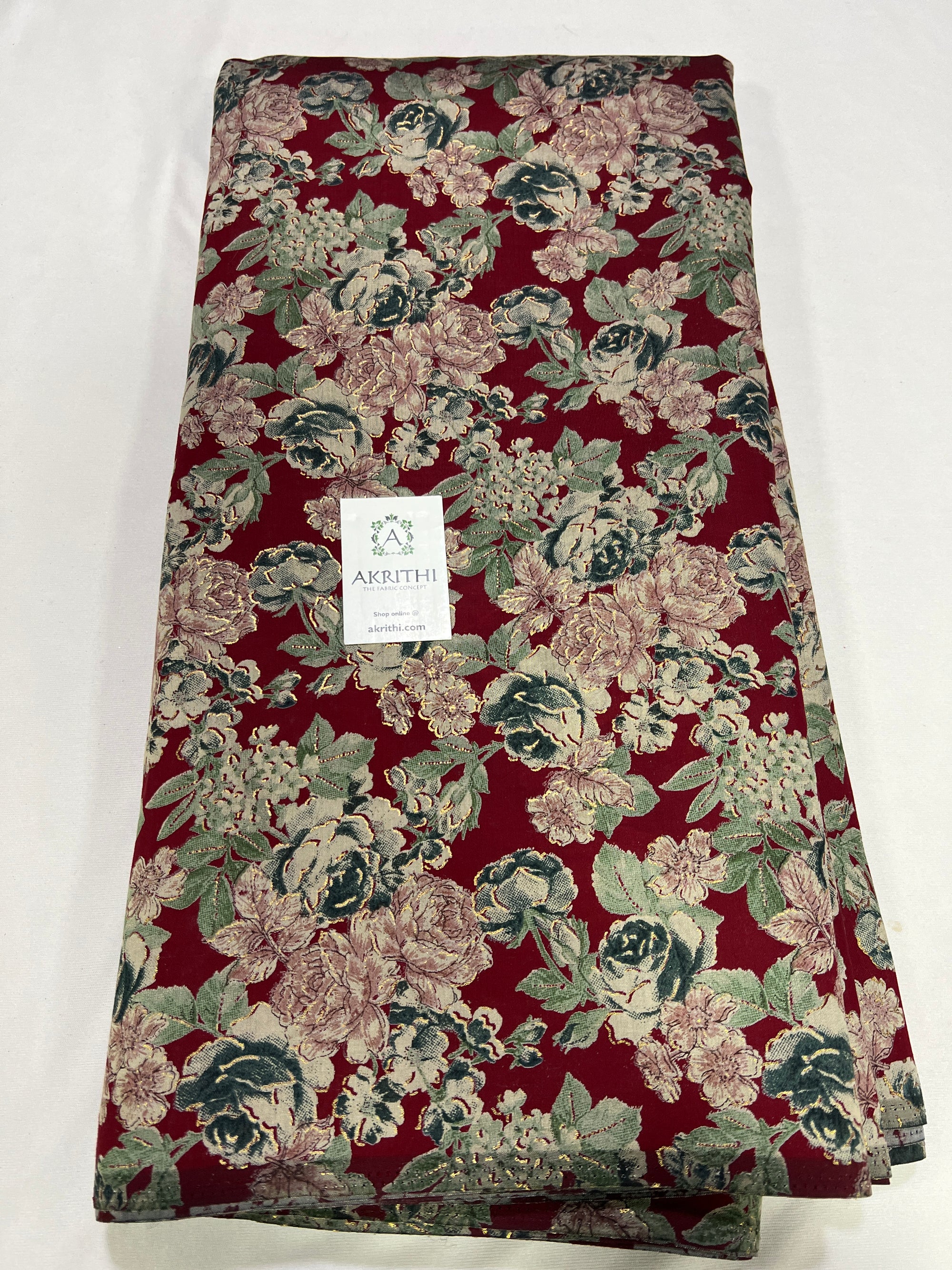 Digital printed silk fabric