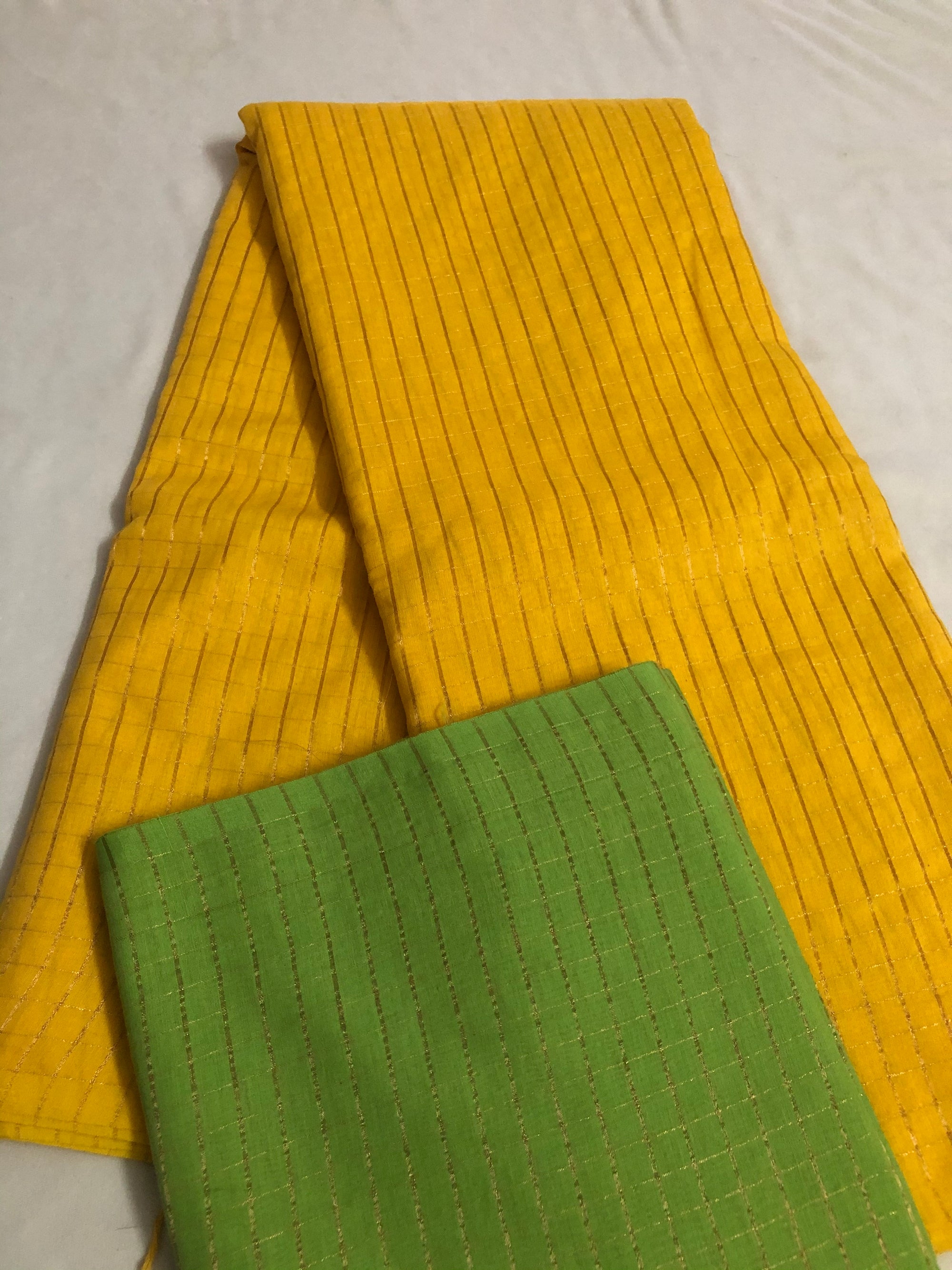 Silk cotton zari checks saree