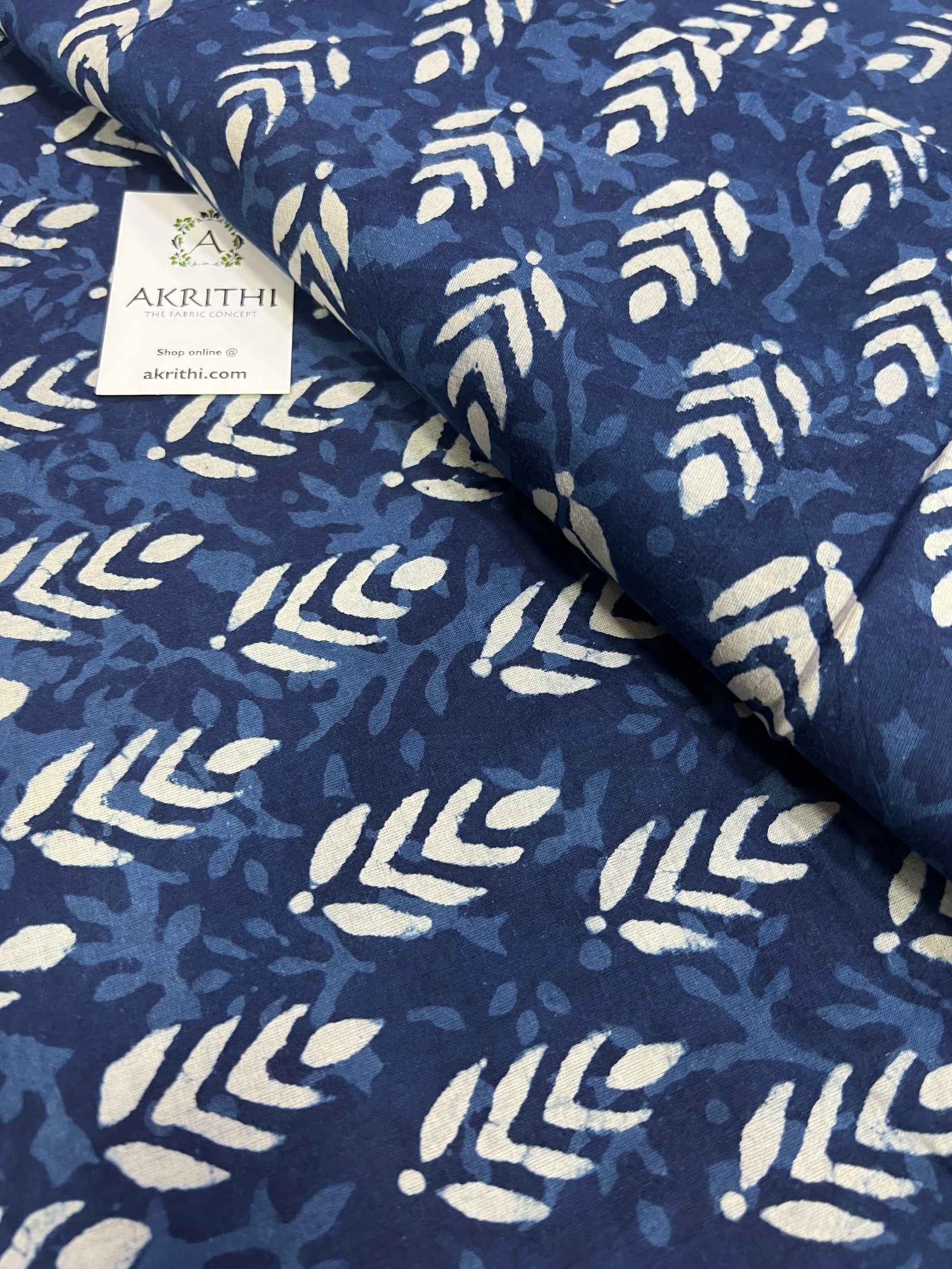 Indigo pure cotton fabric