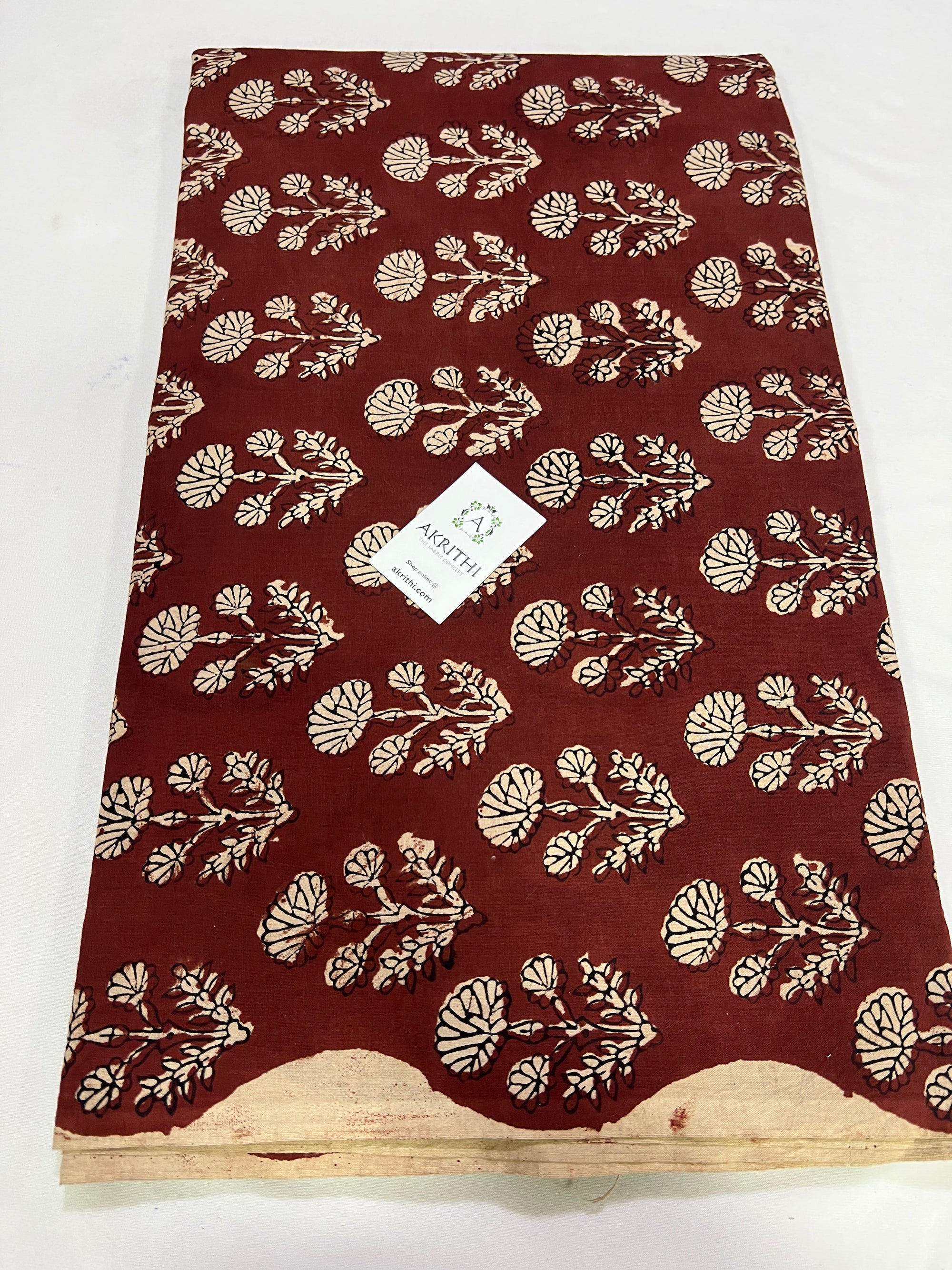 Hand block Printed pure cotton fabric