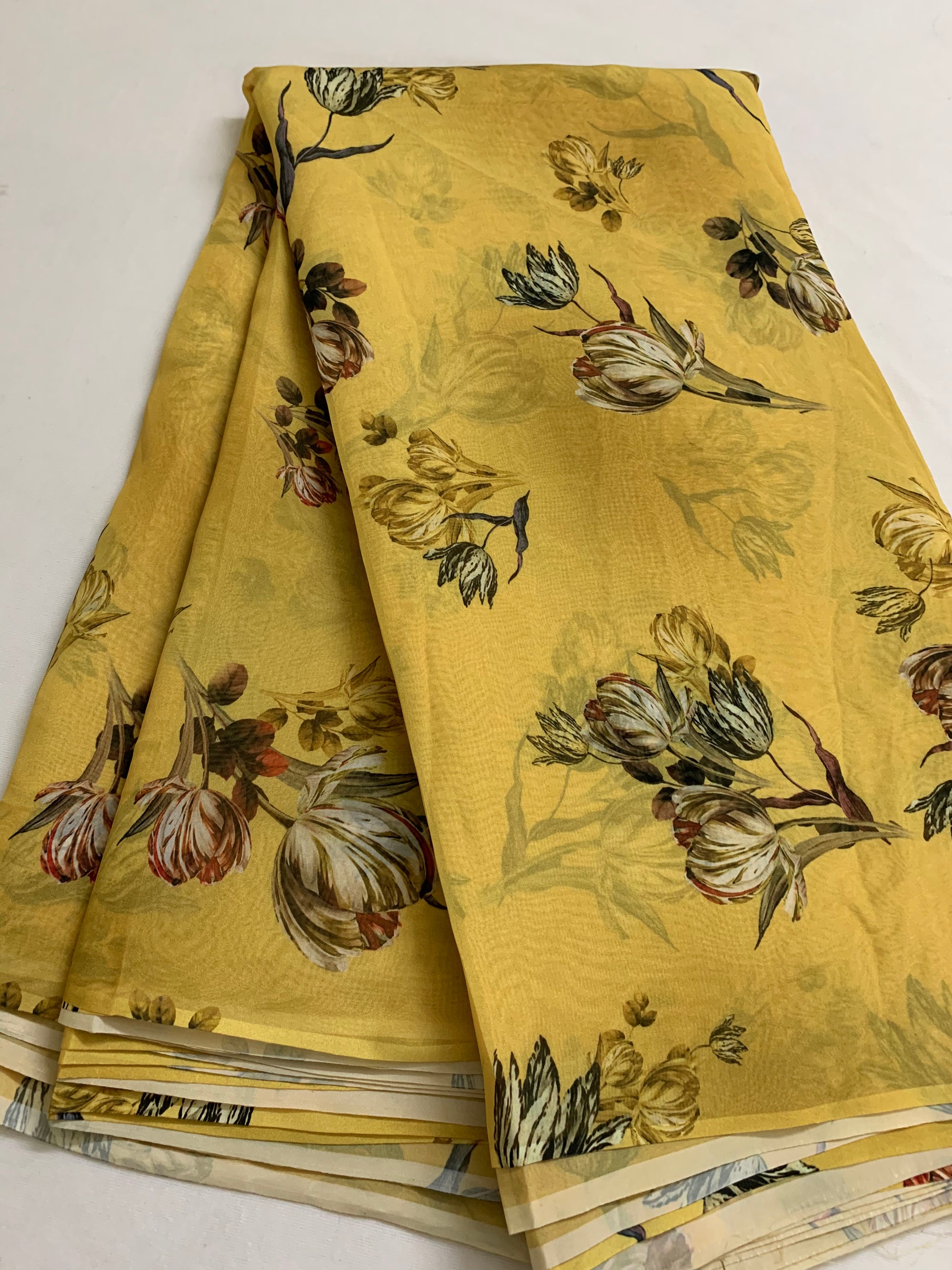 Digital floral Printed organza fabric