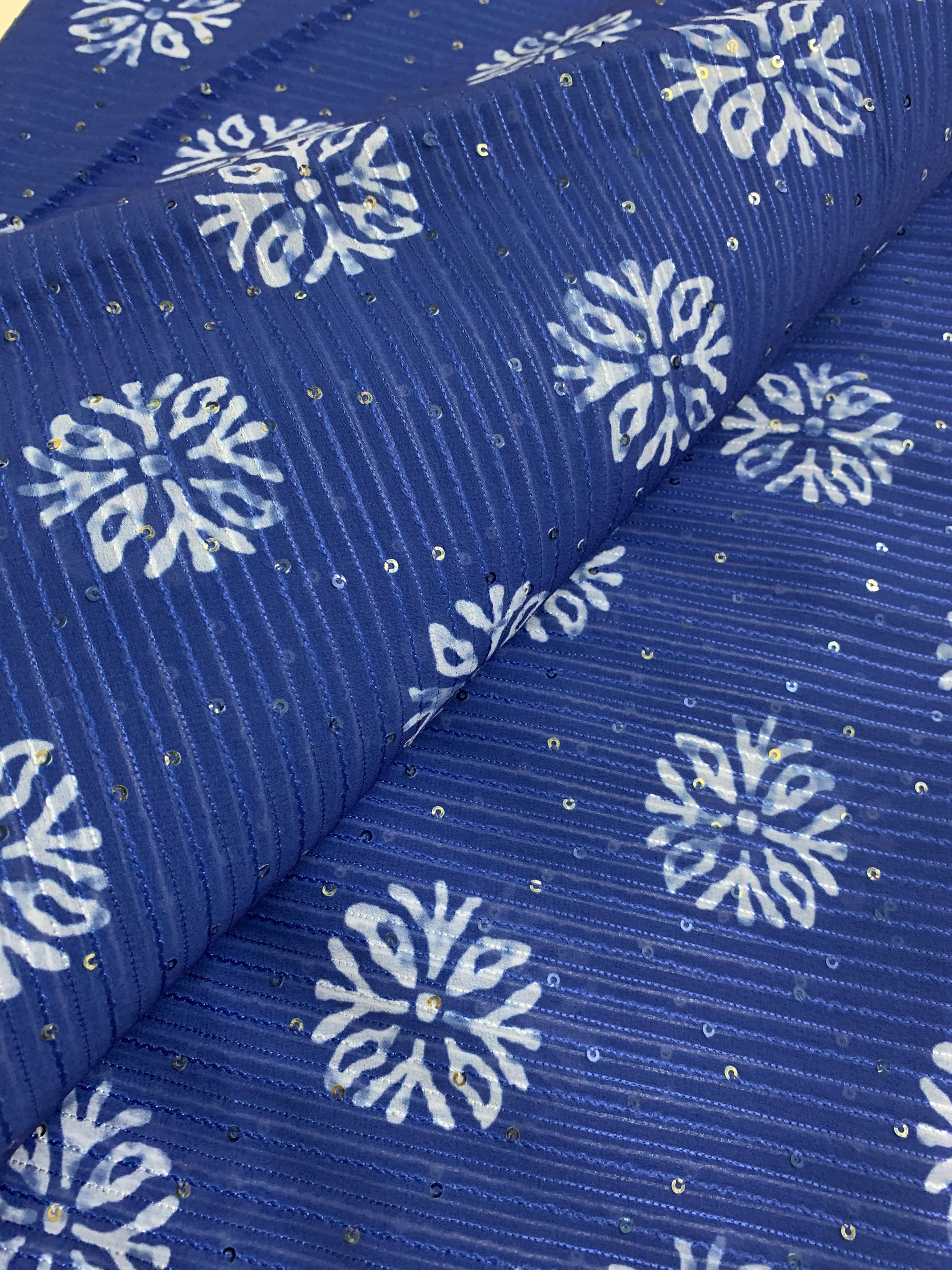 Embroidery on georgette saree