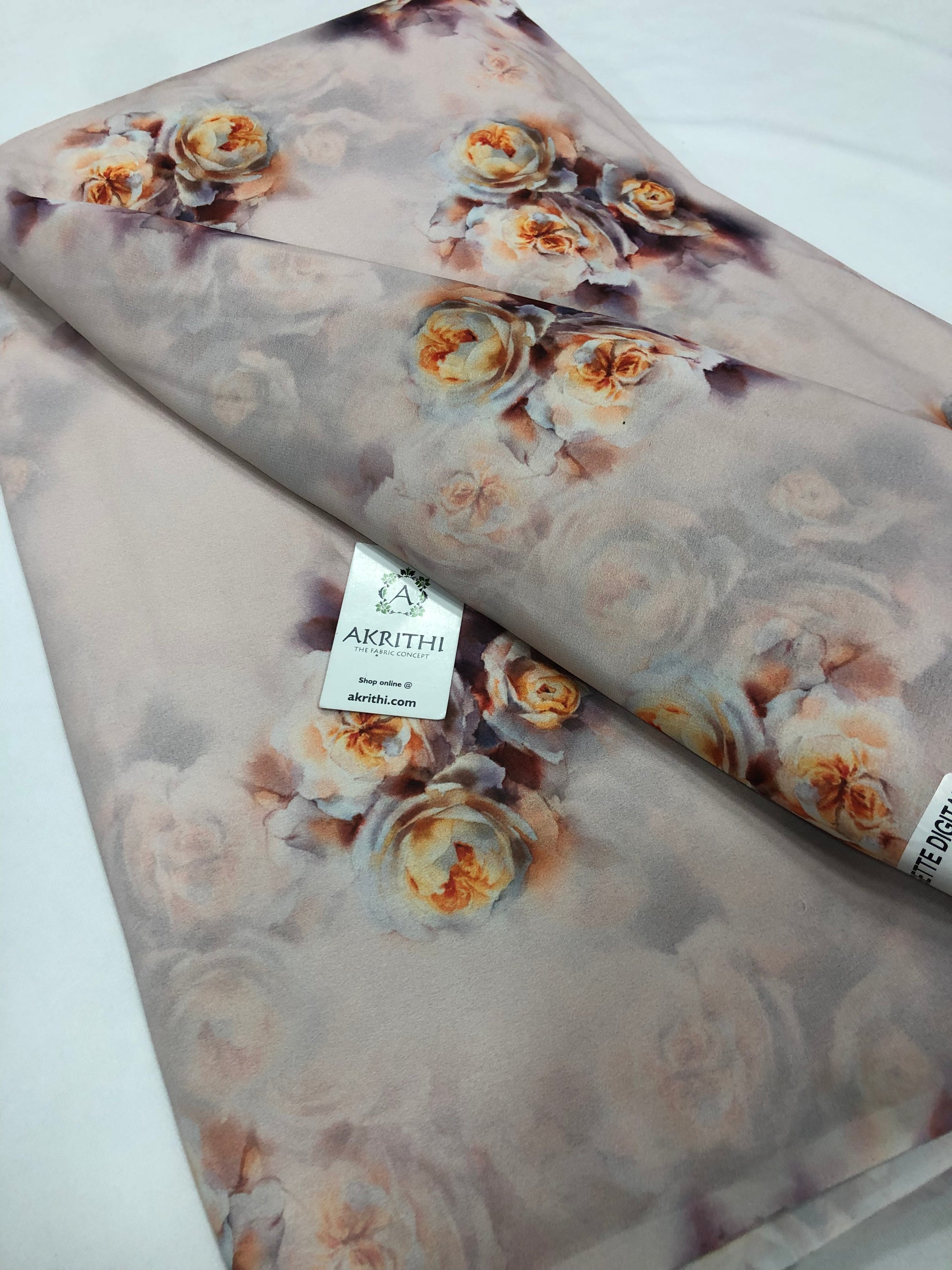 Digital floral printed georgette fabric
