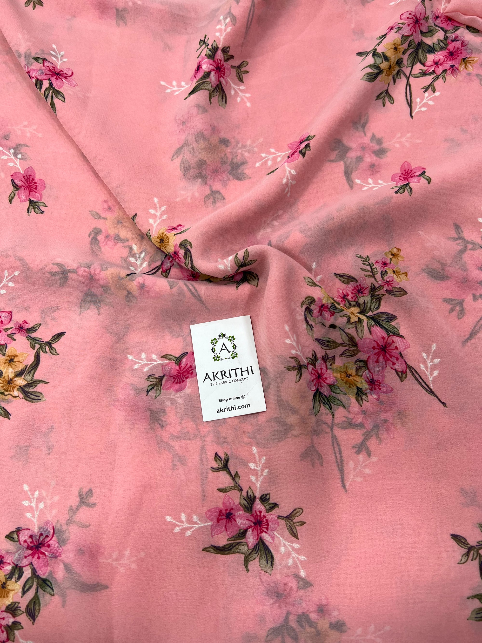 Digital floral Printed georgette fabric 56 inches width