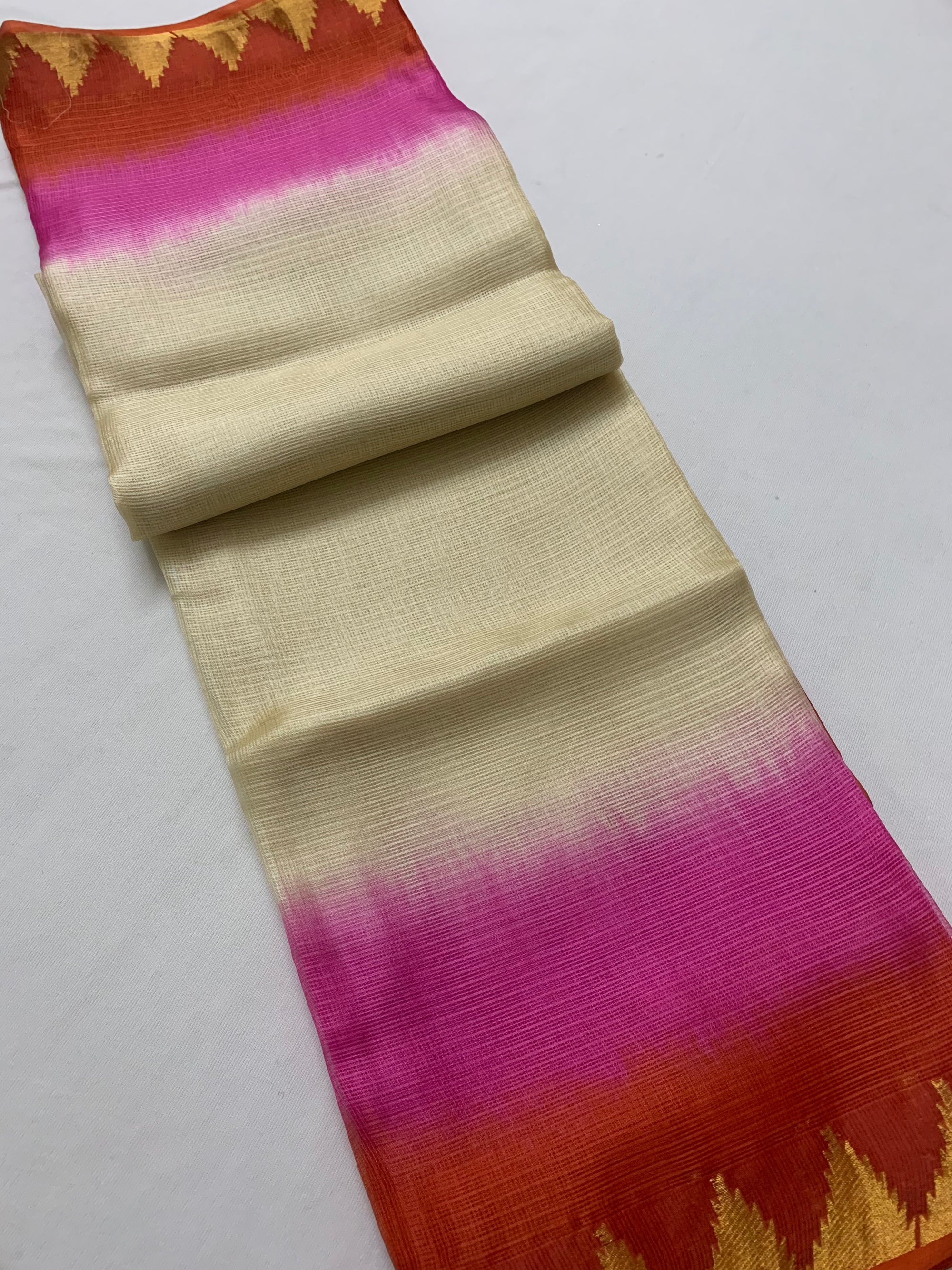 Pure kota silk saree with temple border