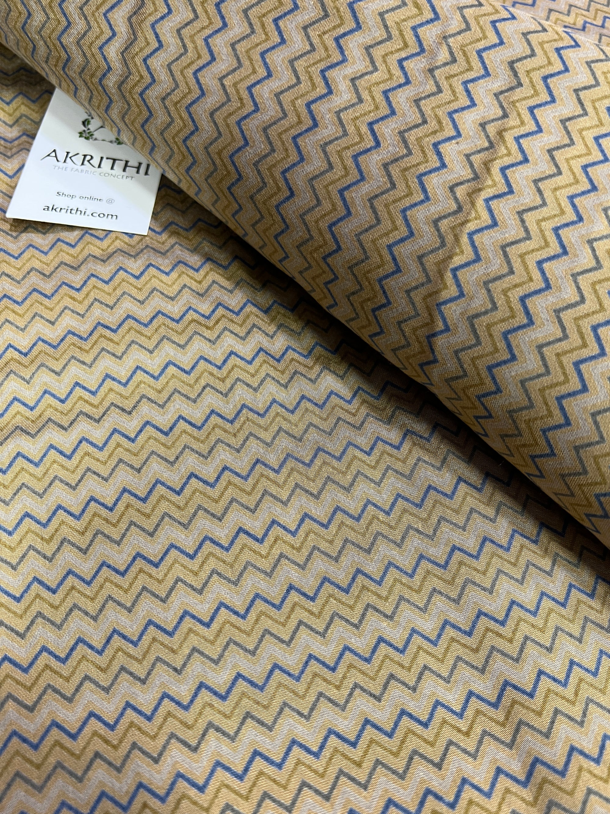 Printed silk fabric