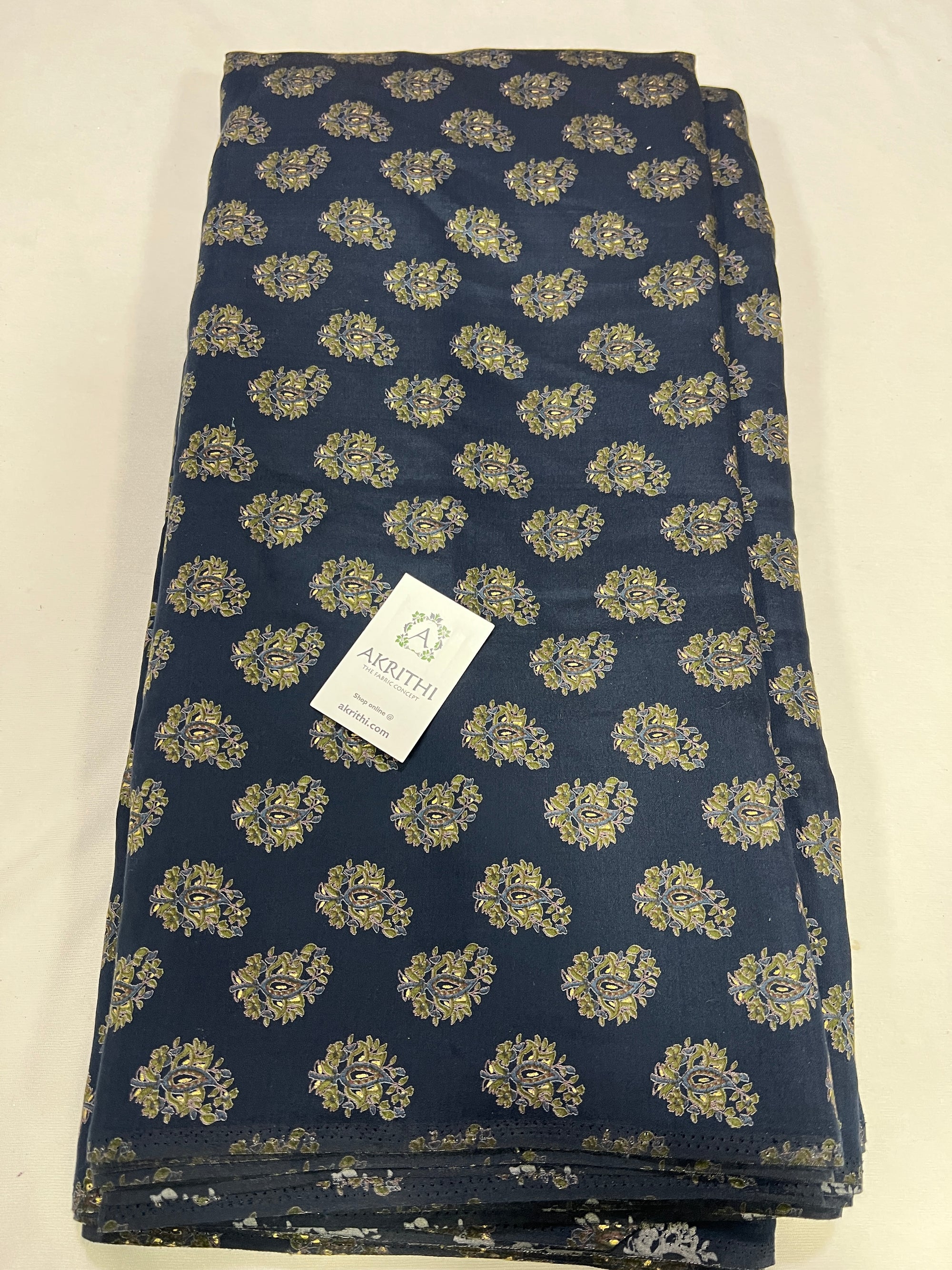 Digital printed silk fabric