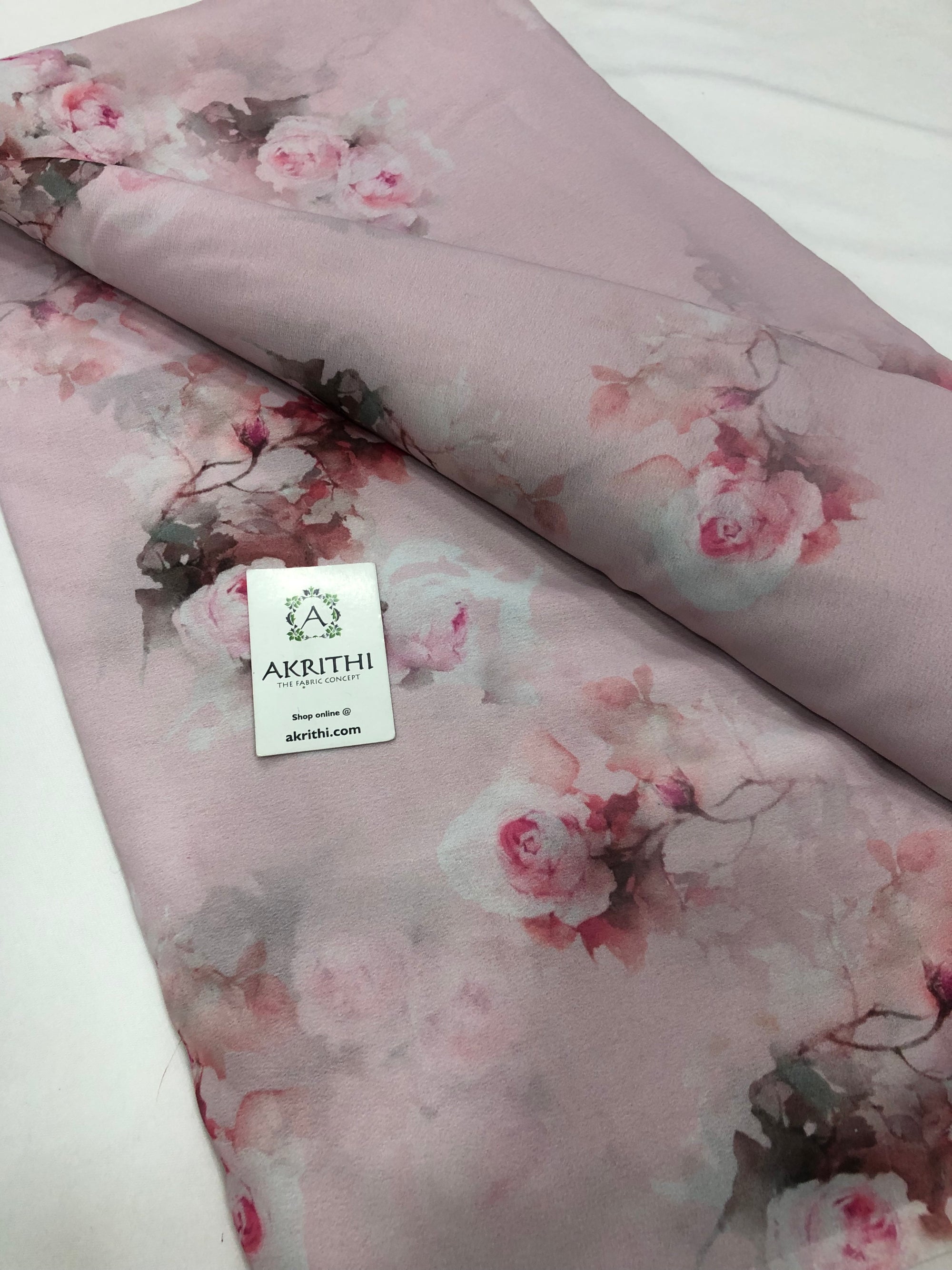 Digital floral printed georgette fabric