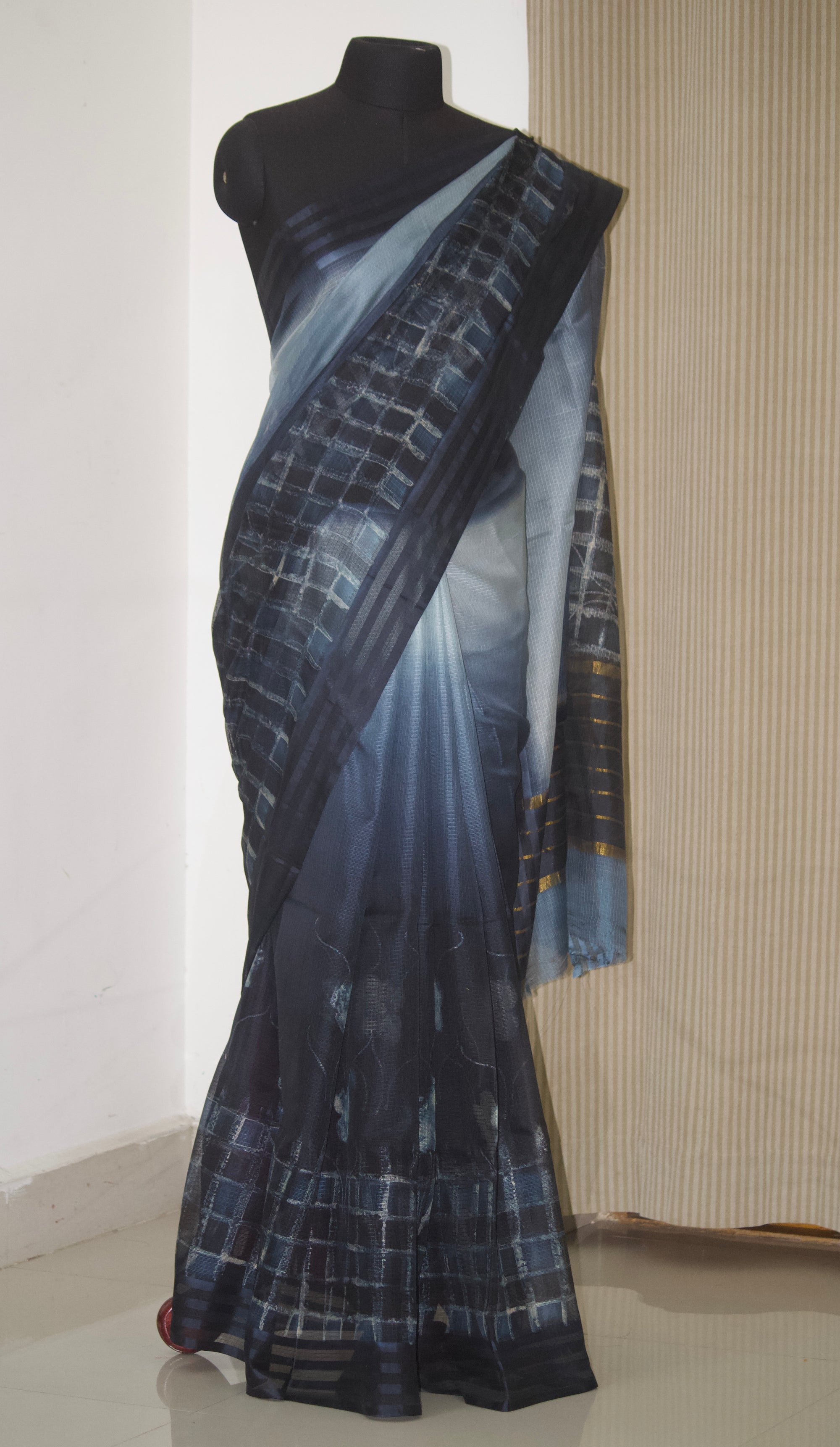 Pure kota silk hand brushed saree