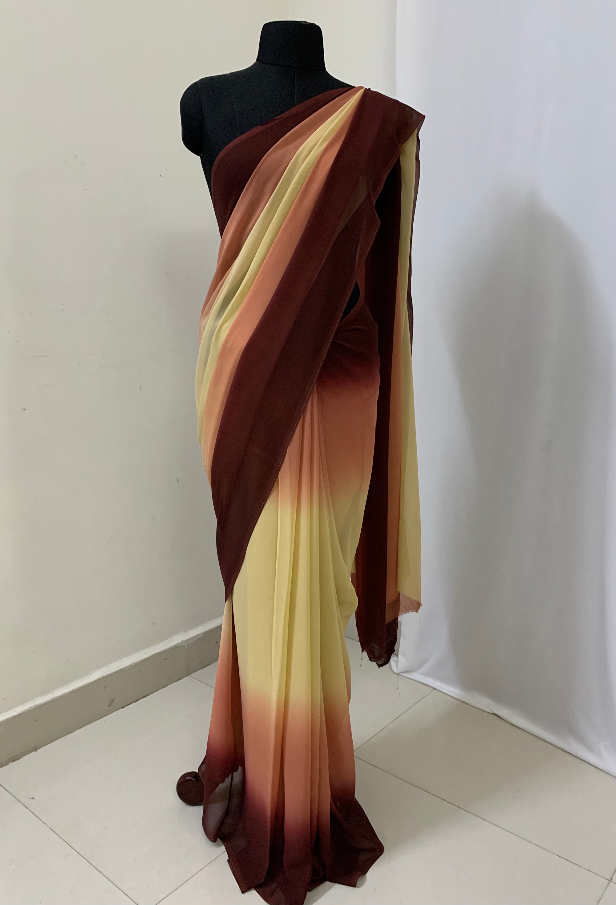 Shaded georgette saree