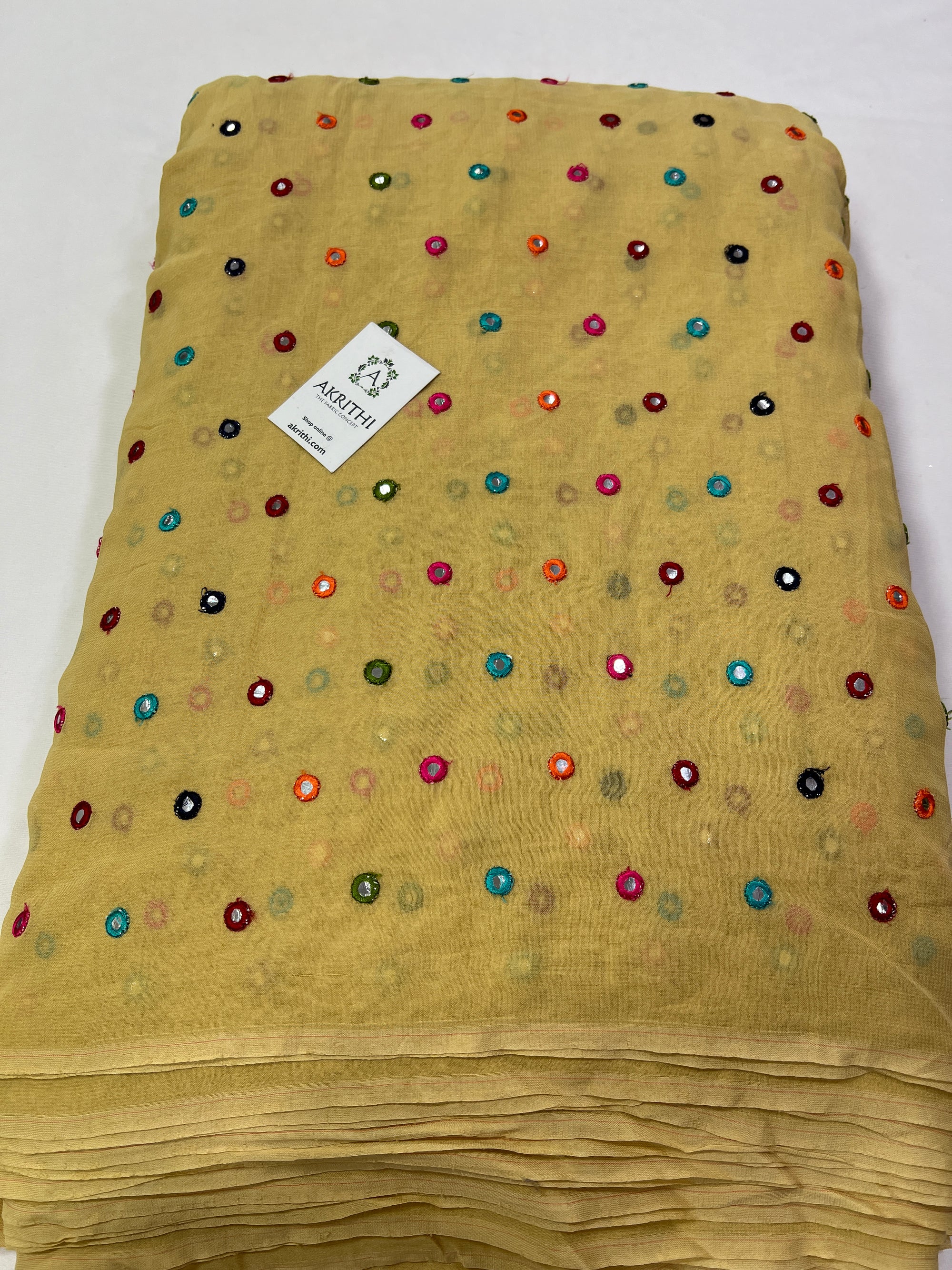 Embroidery on georgette fabric