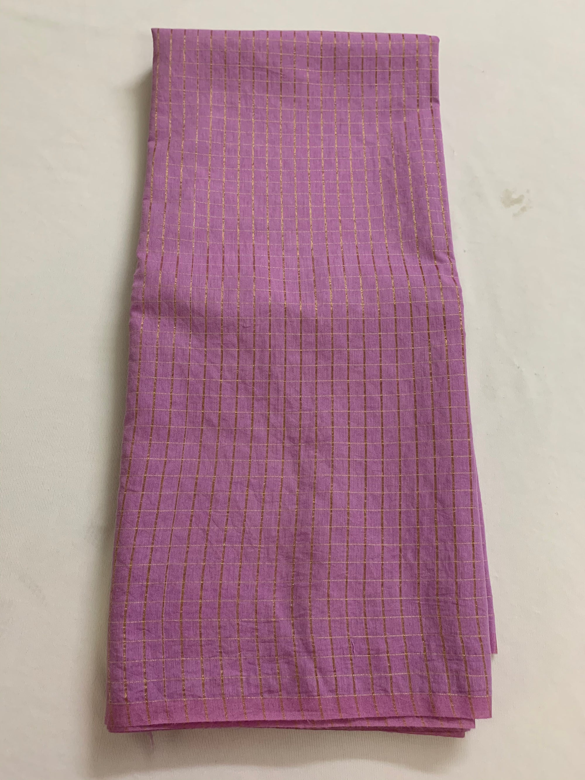 Silk cotton checks fabric