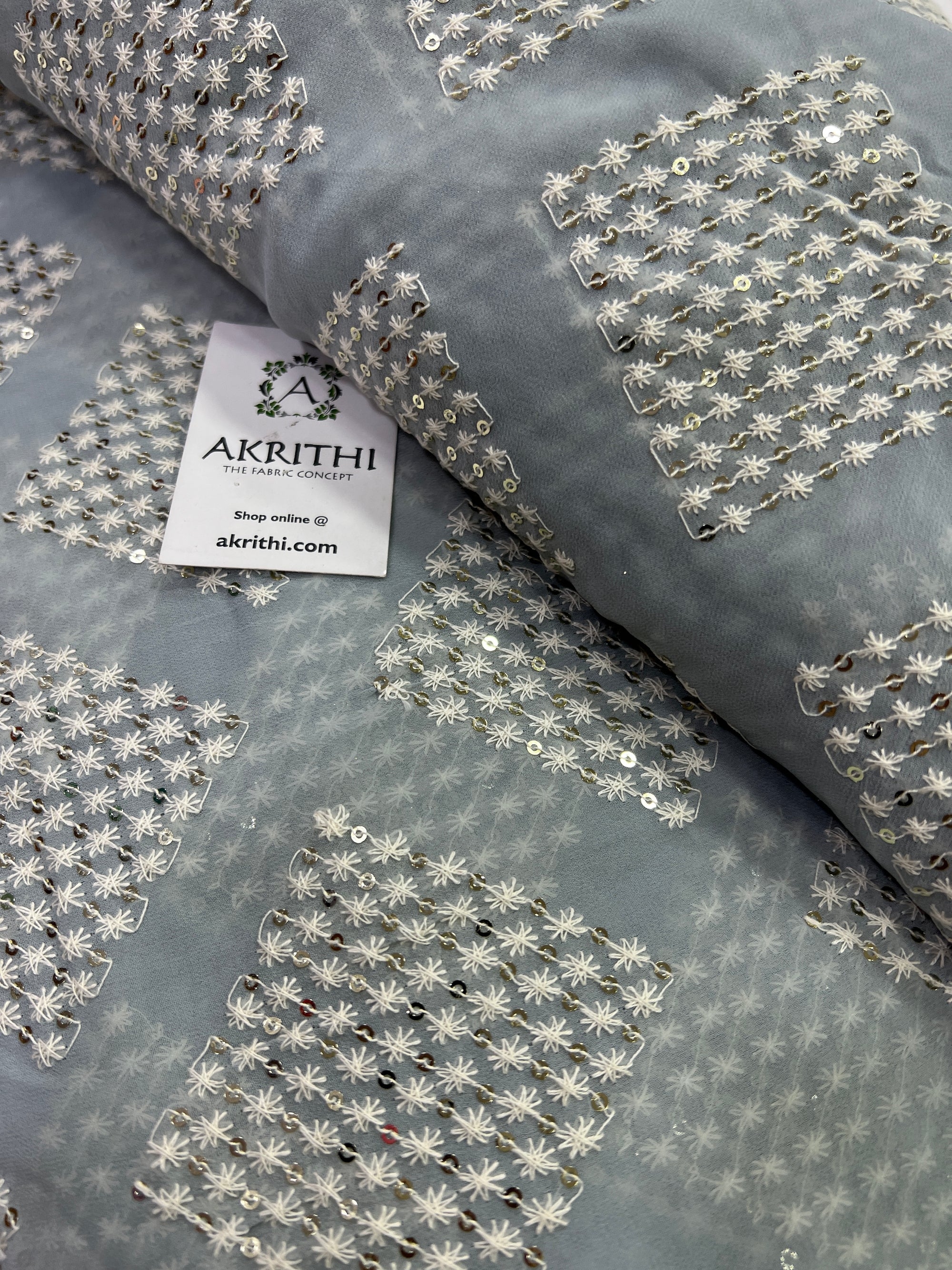 Embroidery on georgette fabric