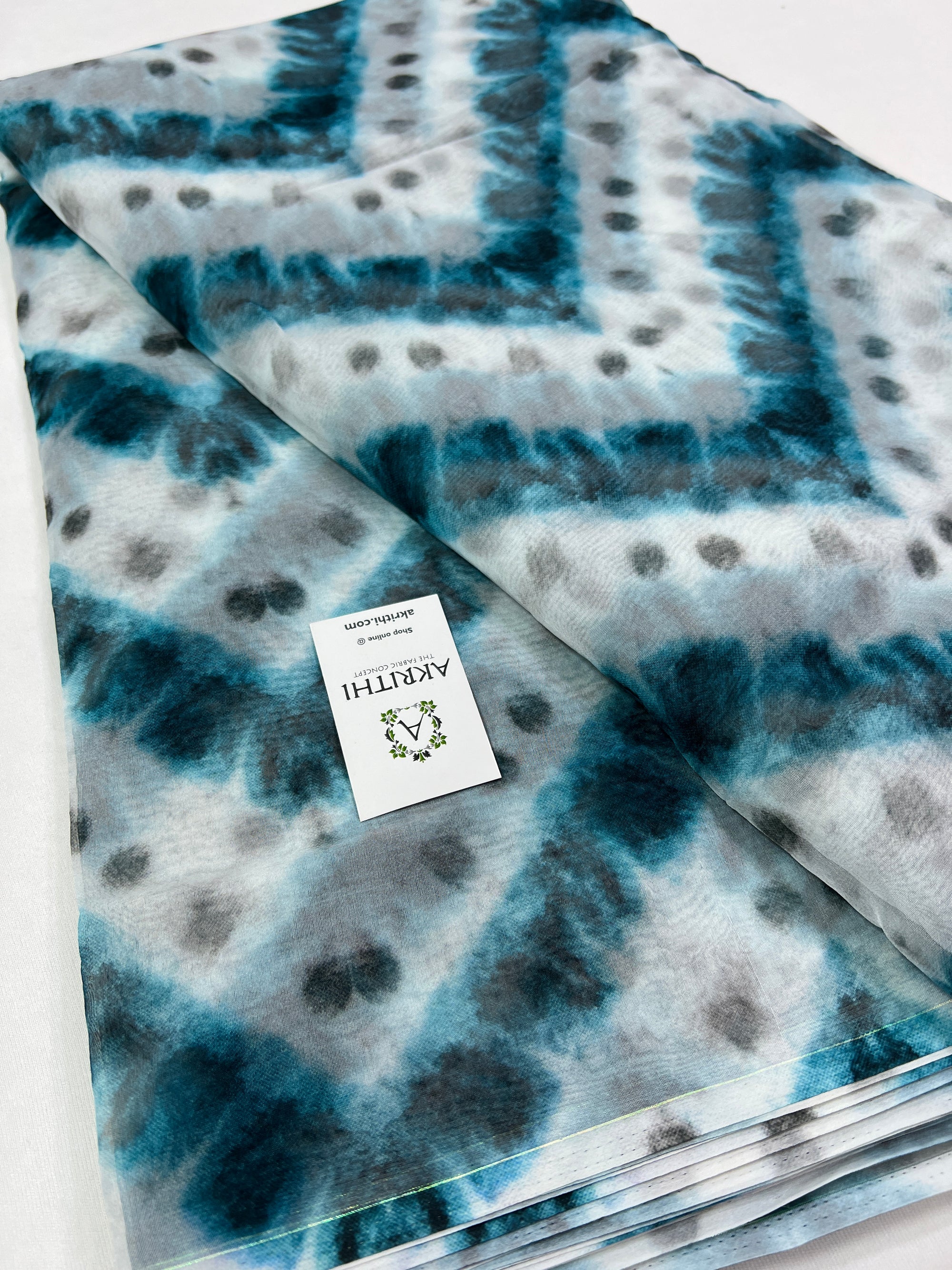 Digital floral Printed organza fabric