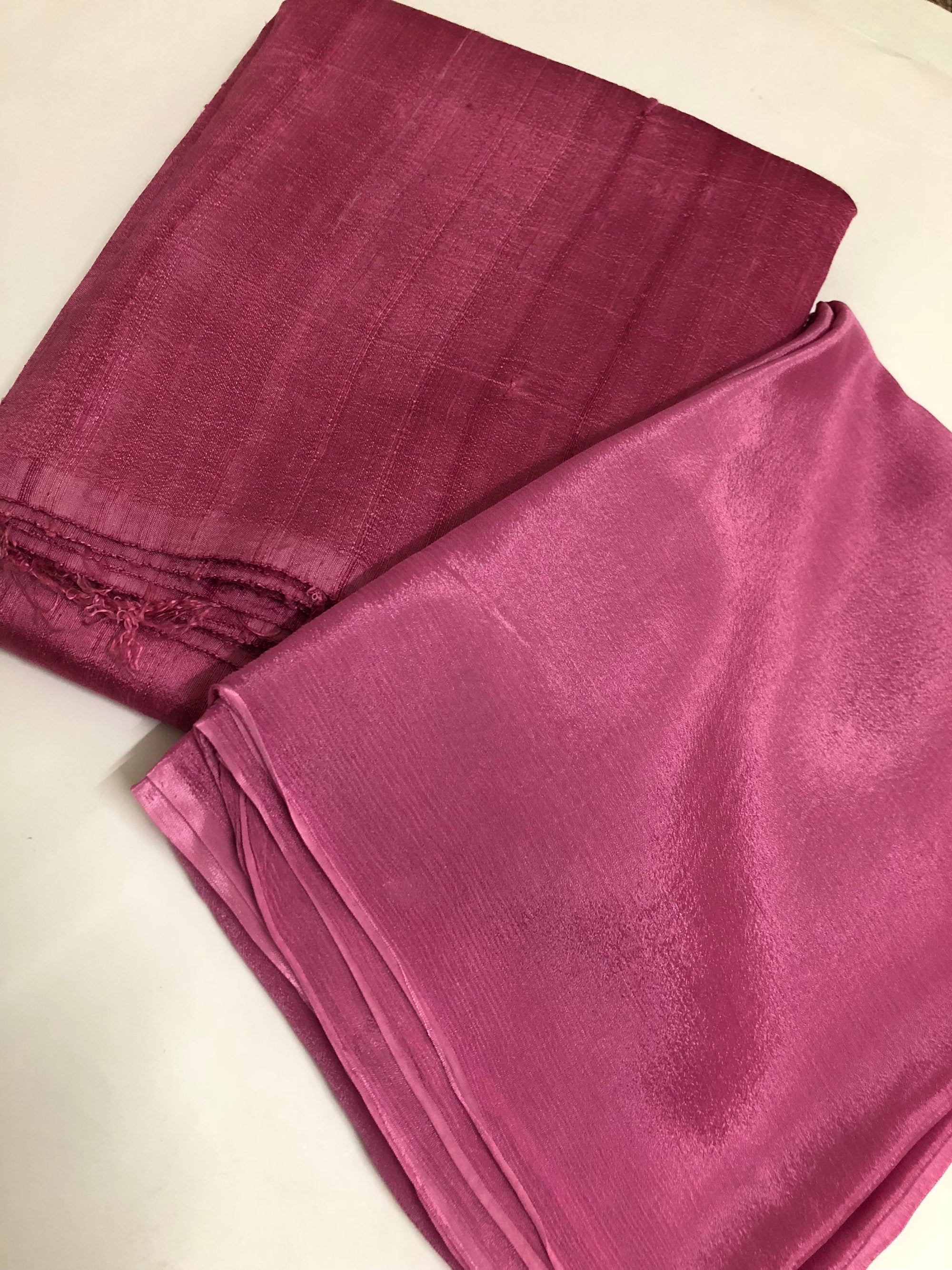 Pure raw silk kurta with chinon dupatta
