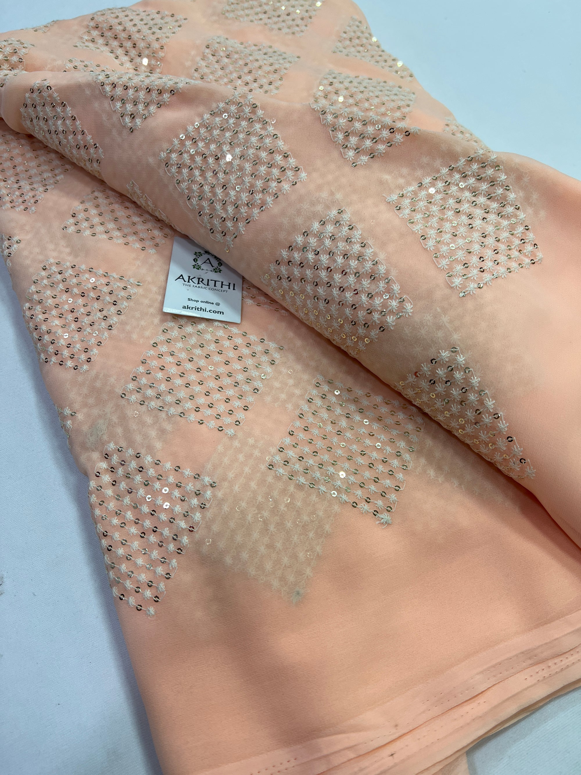 Embroidery on georgette fabric