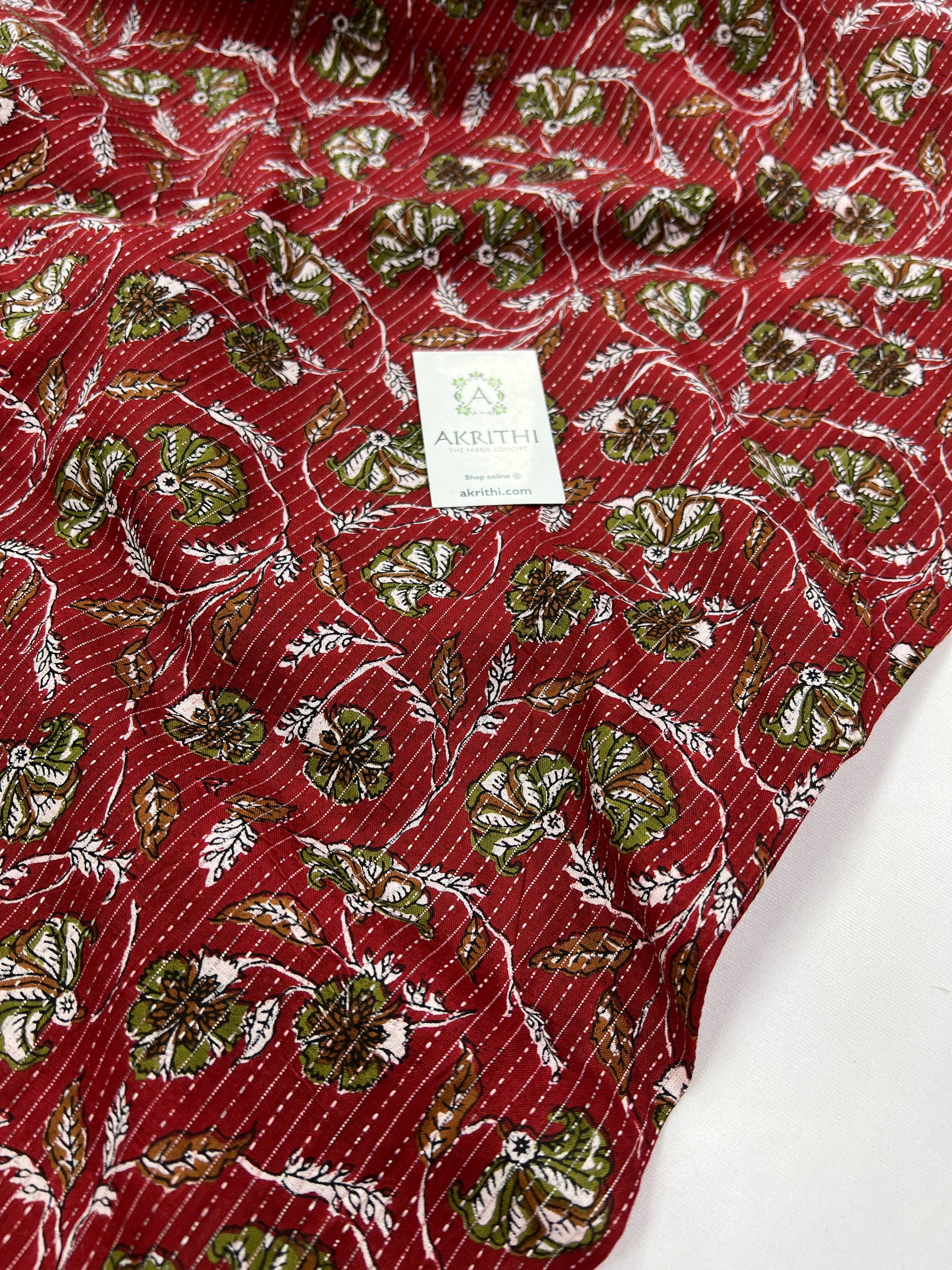 Kantha Printed pure cotton fabric