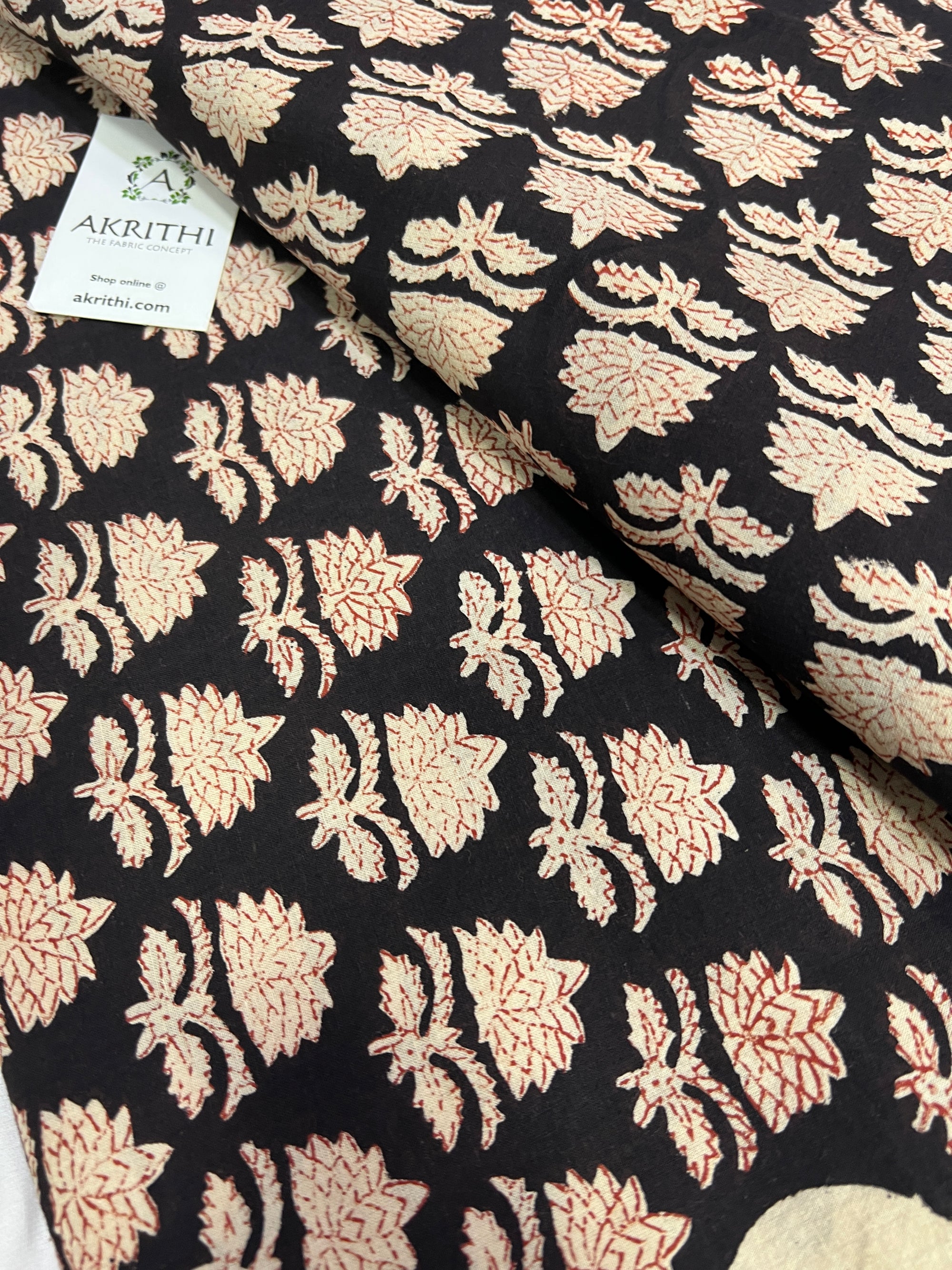 Hand block Printed pure cotton fabric