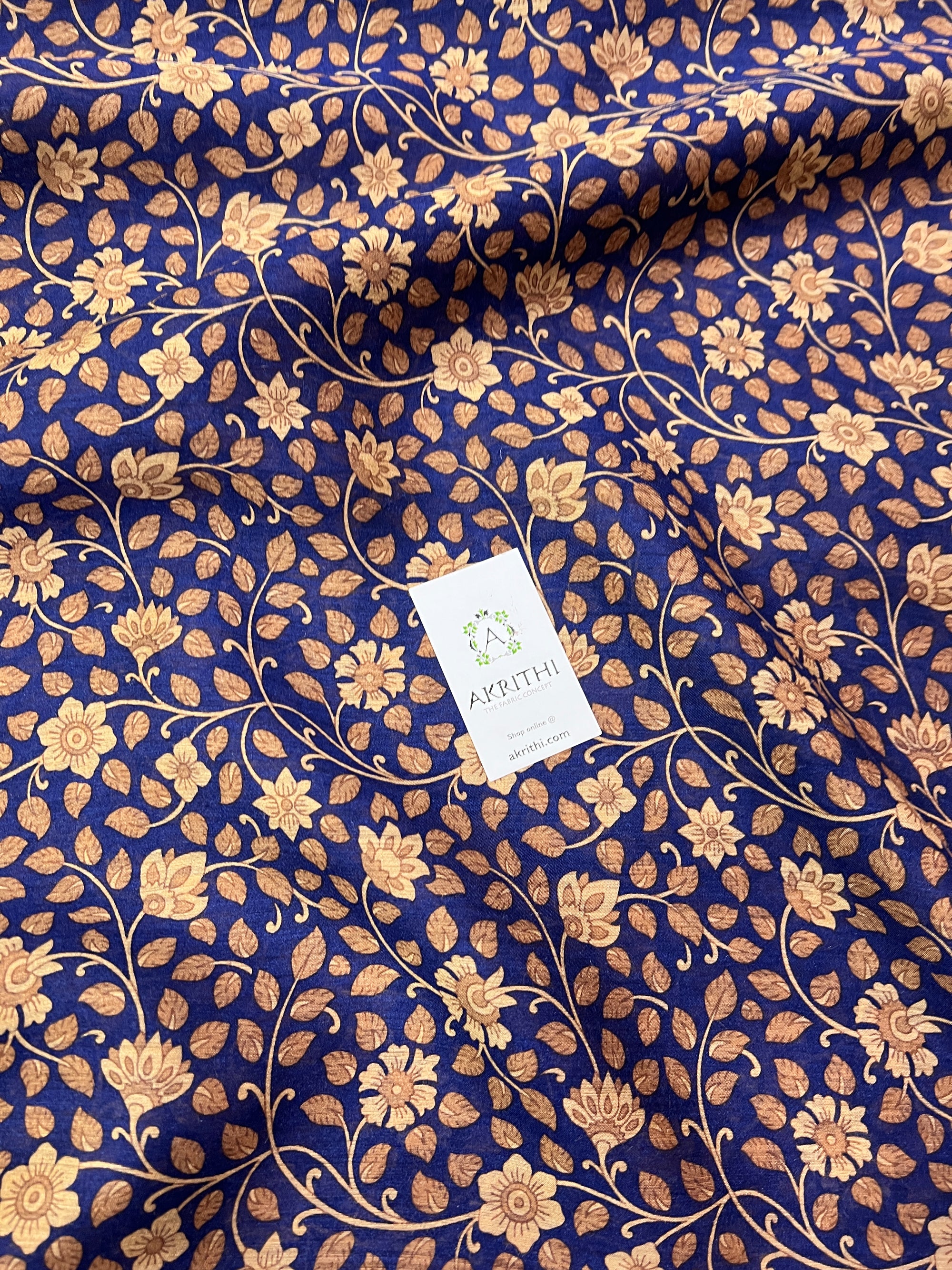 Printed handloom pure munga silk fabric