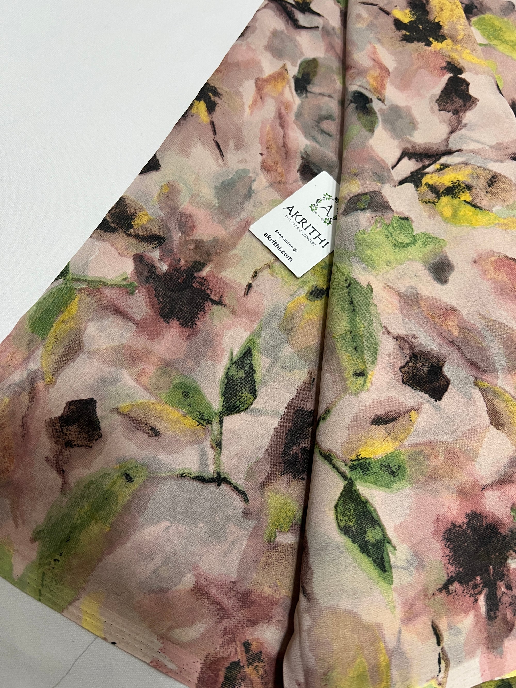 Digital floral printed georgette fabric