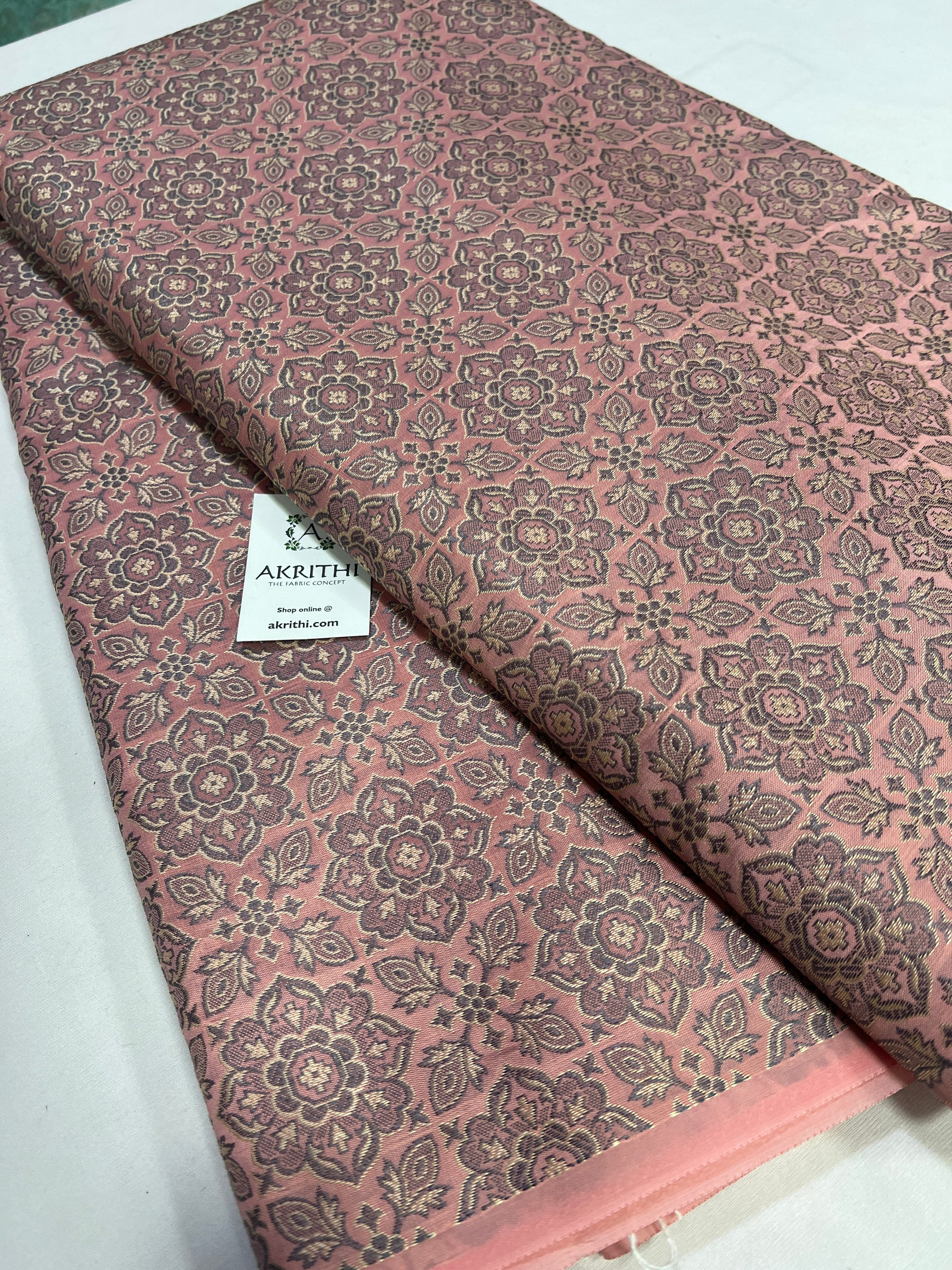 Banarasi brocade fabric without zari