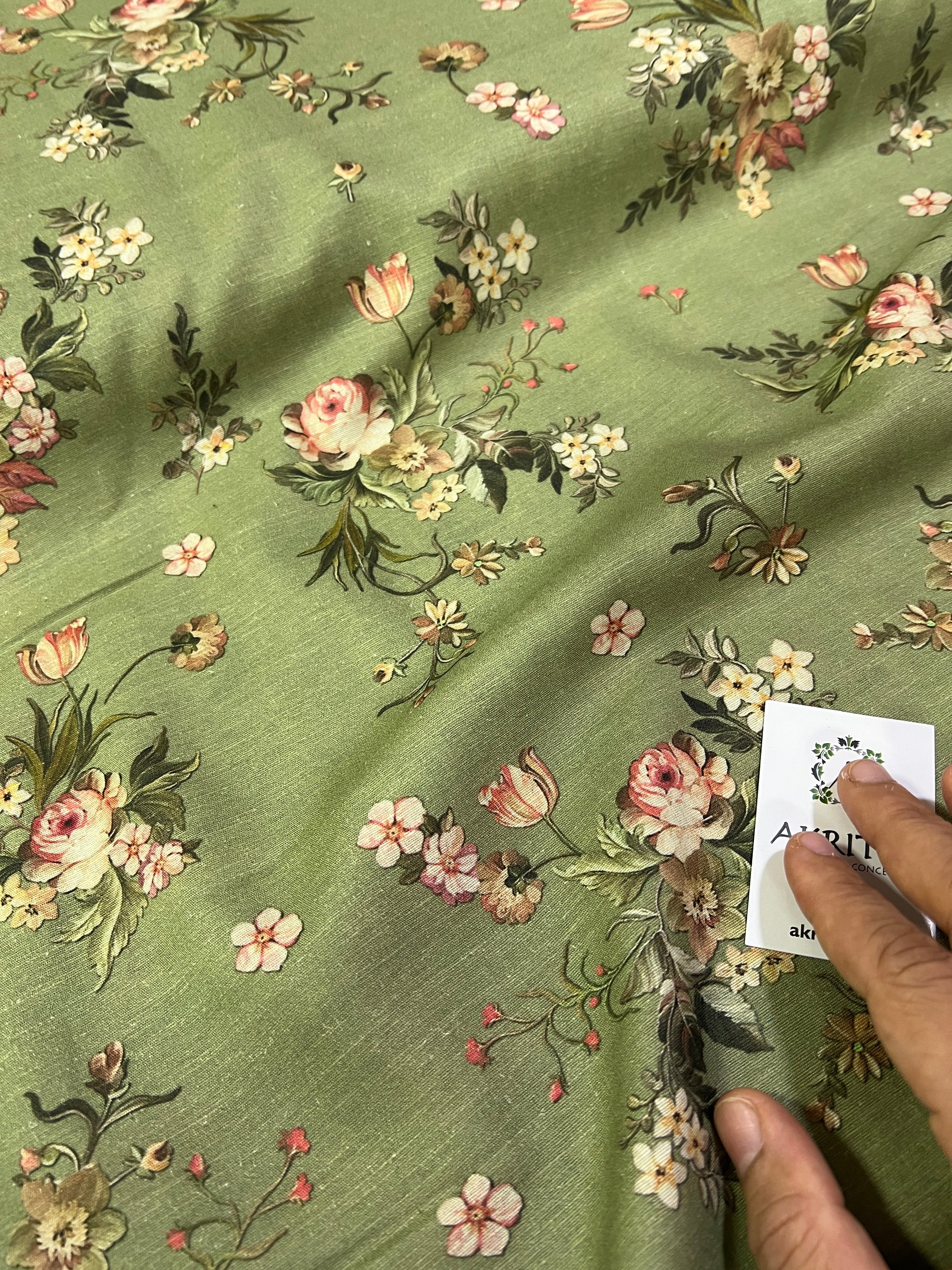Digital Printed pure linen fabric
