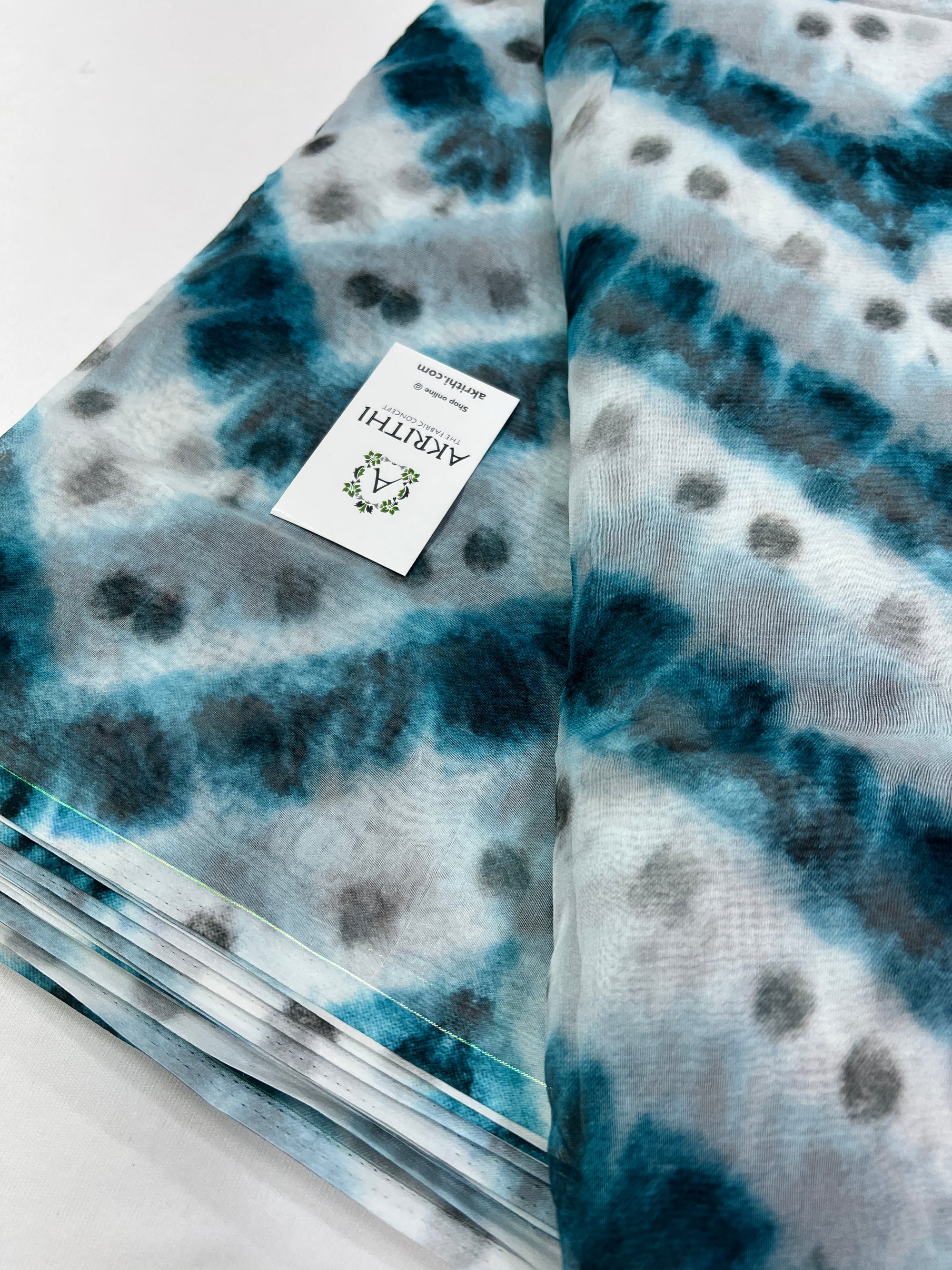 Digital floral Printed organza fabric