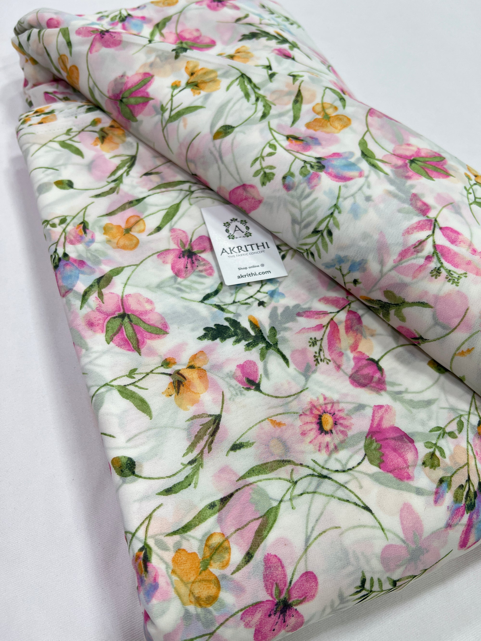 Floral printed georgette fabric 56 inches width