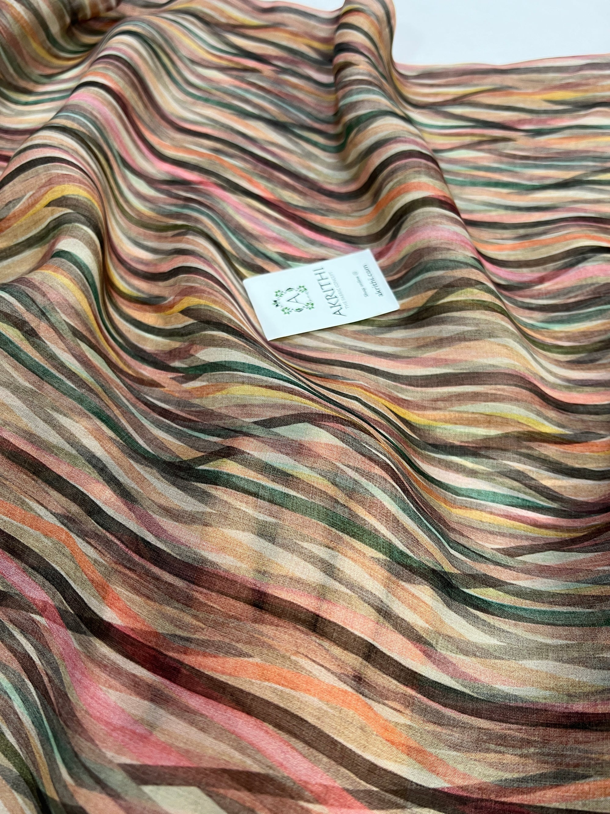 Printed pure organza fabric