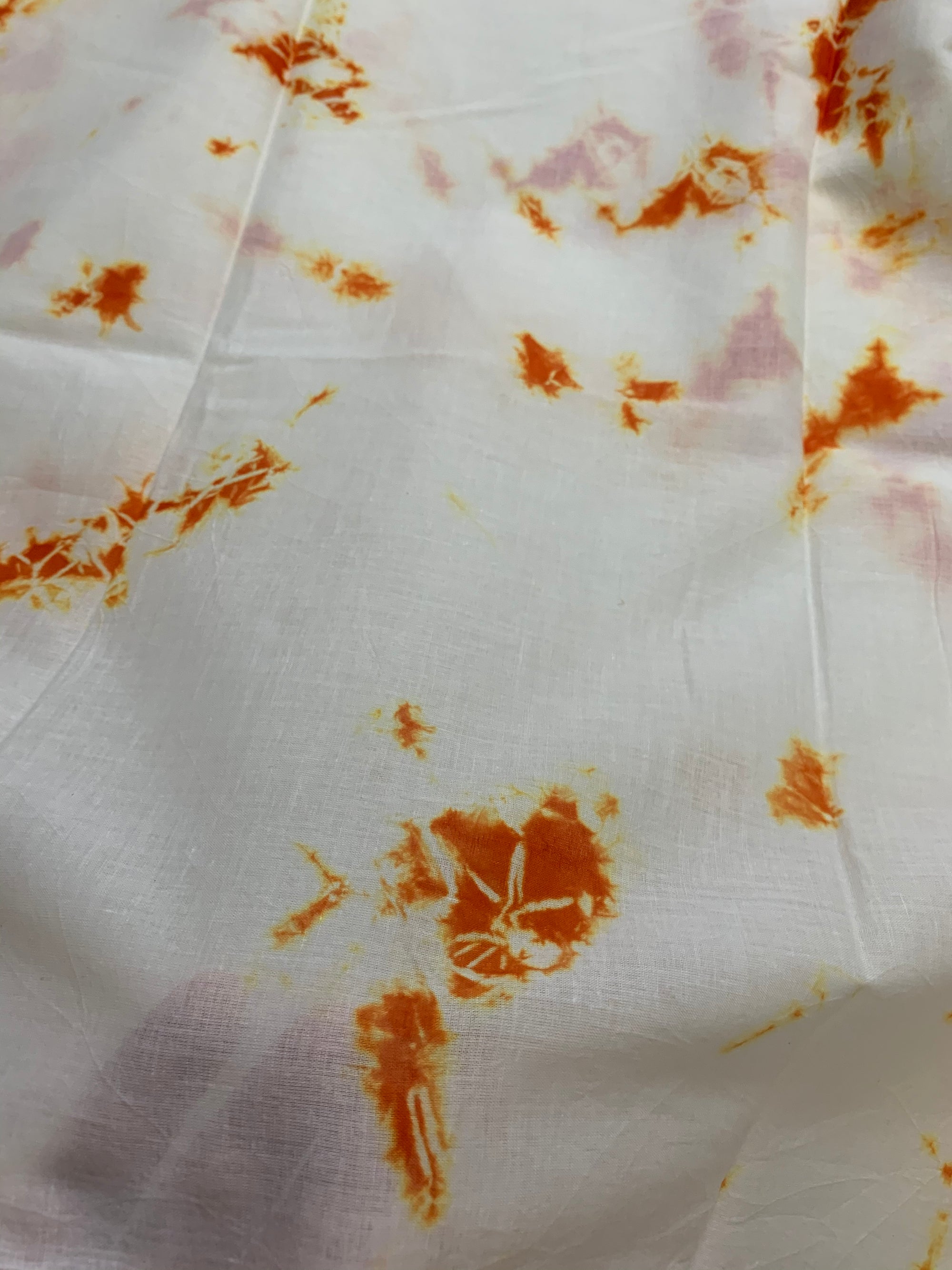 Tie and dye mul cotton fabric