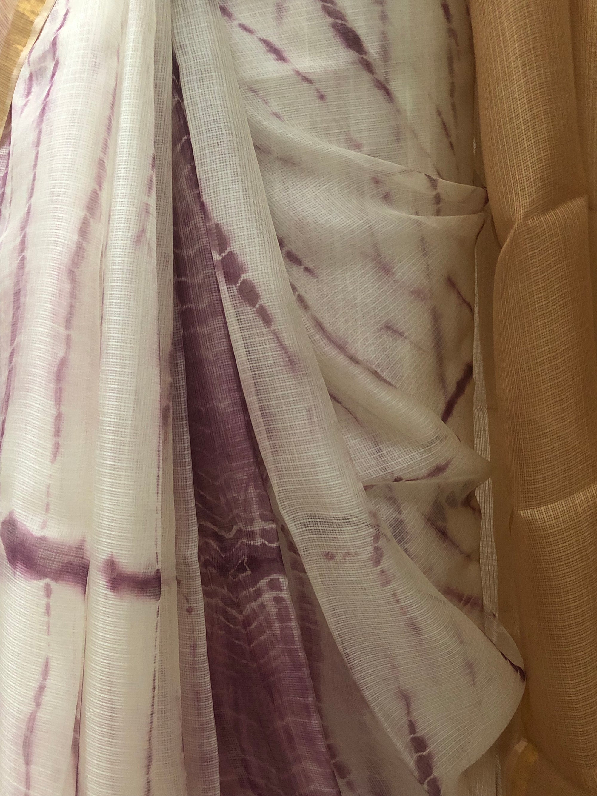 Tie and dye pure kota silk saree