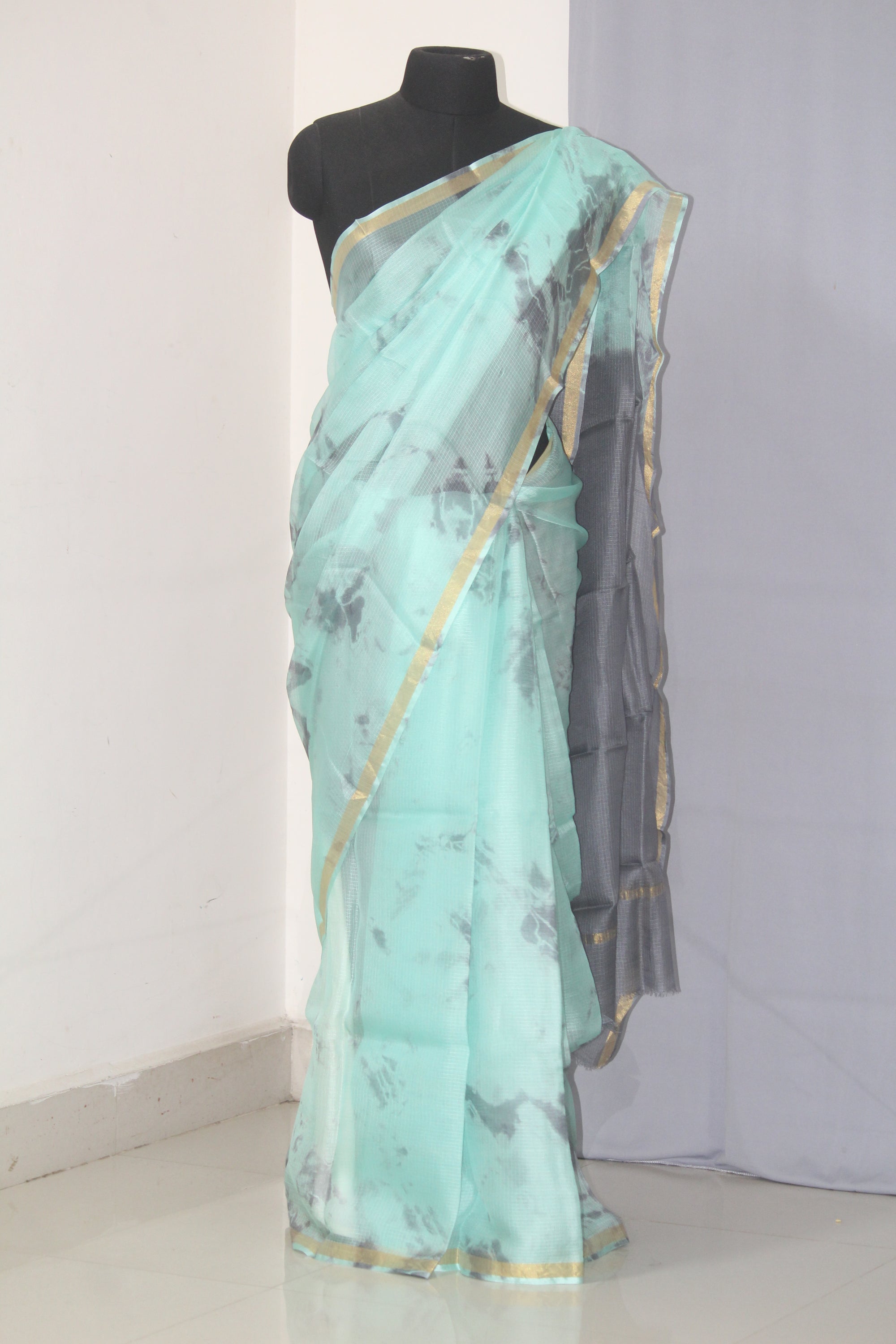 Tie and dye pure kota silk saree