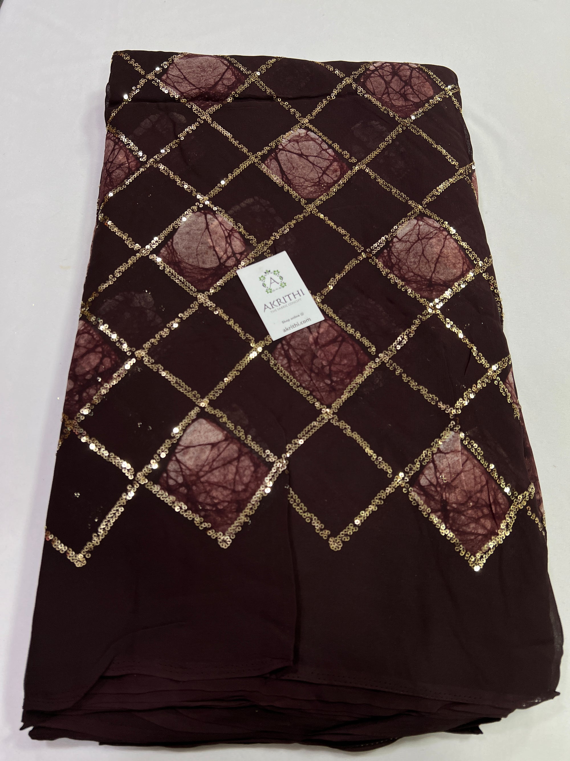 Embroidery on georgette fabric