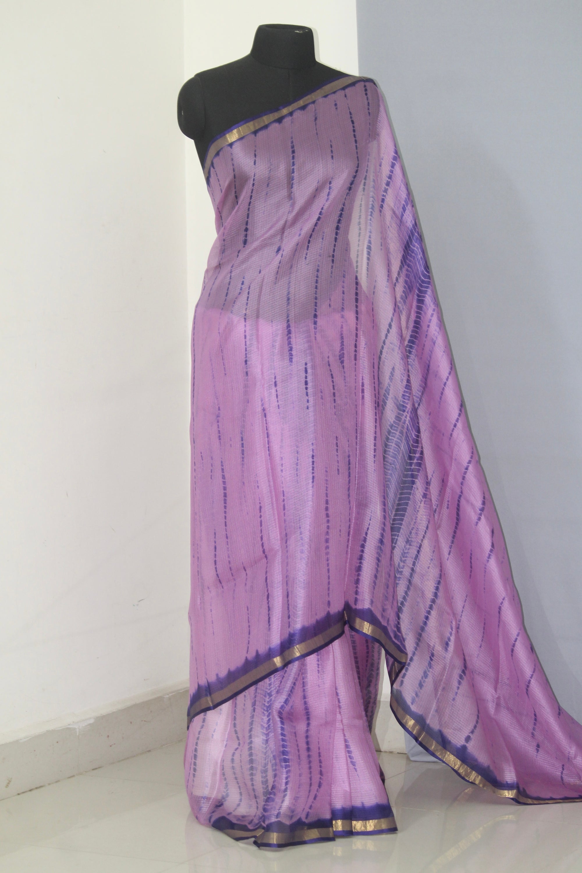 Tie and dye pure kota silk saree