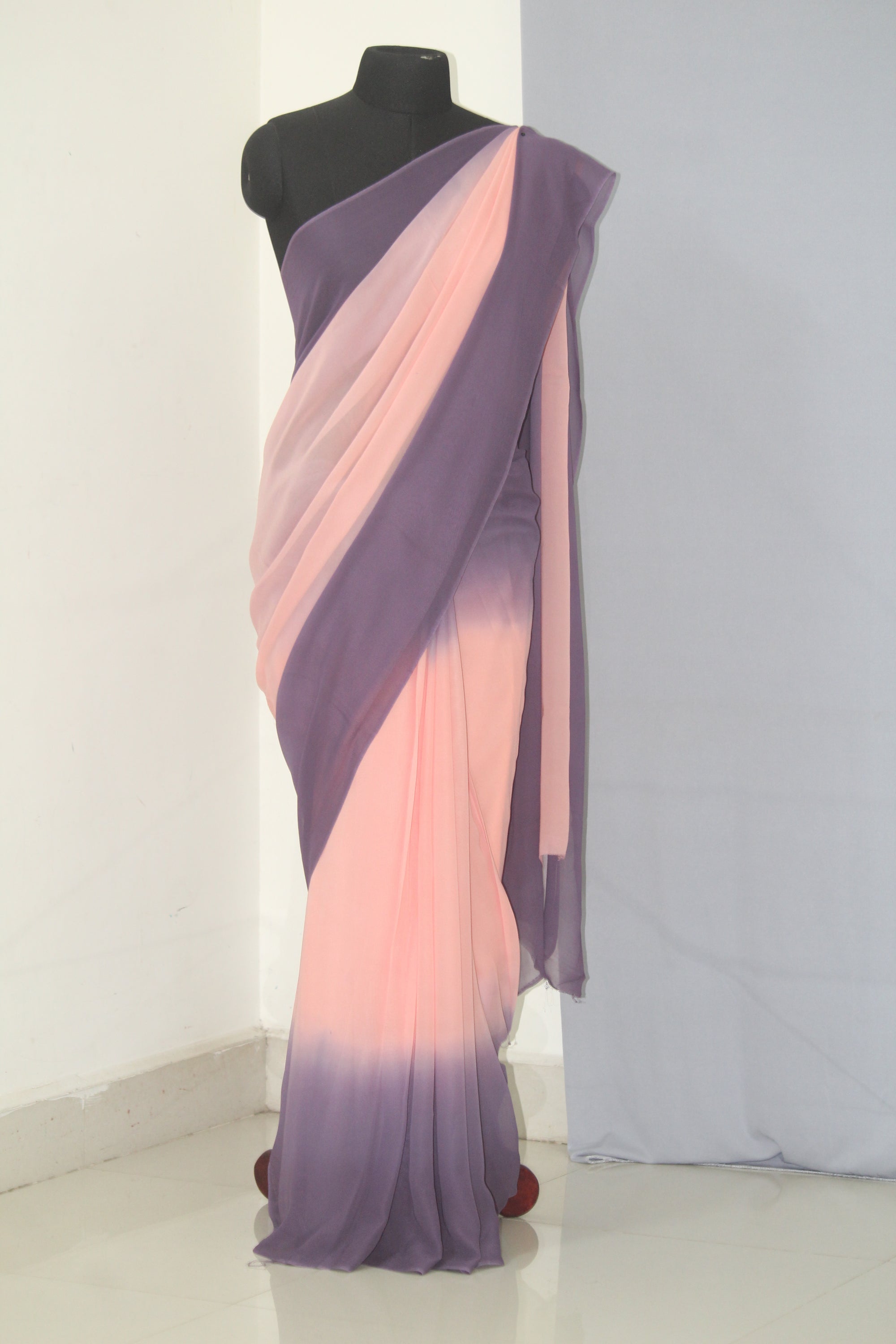 Shaded georgette saree