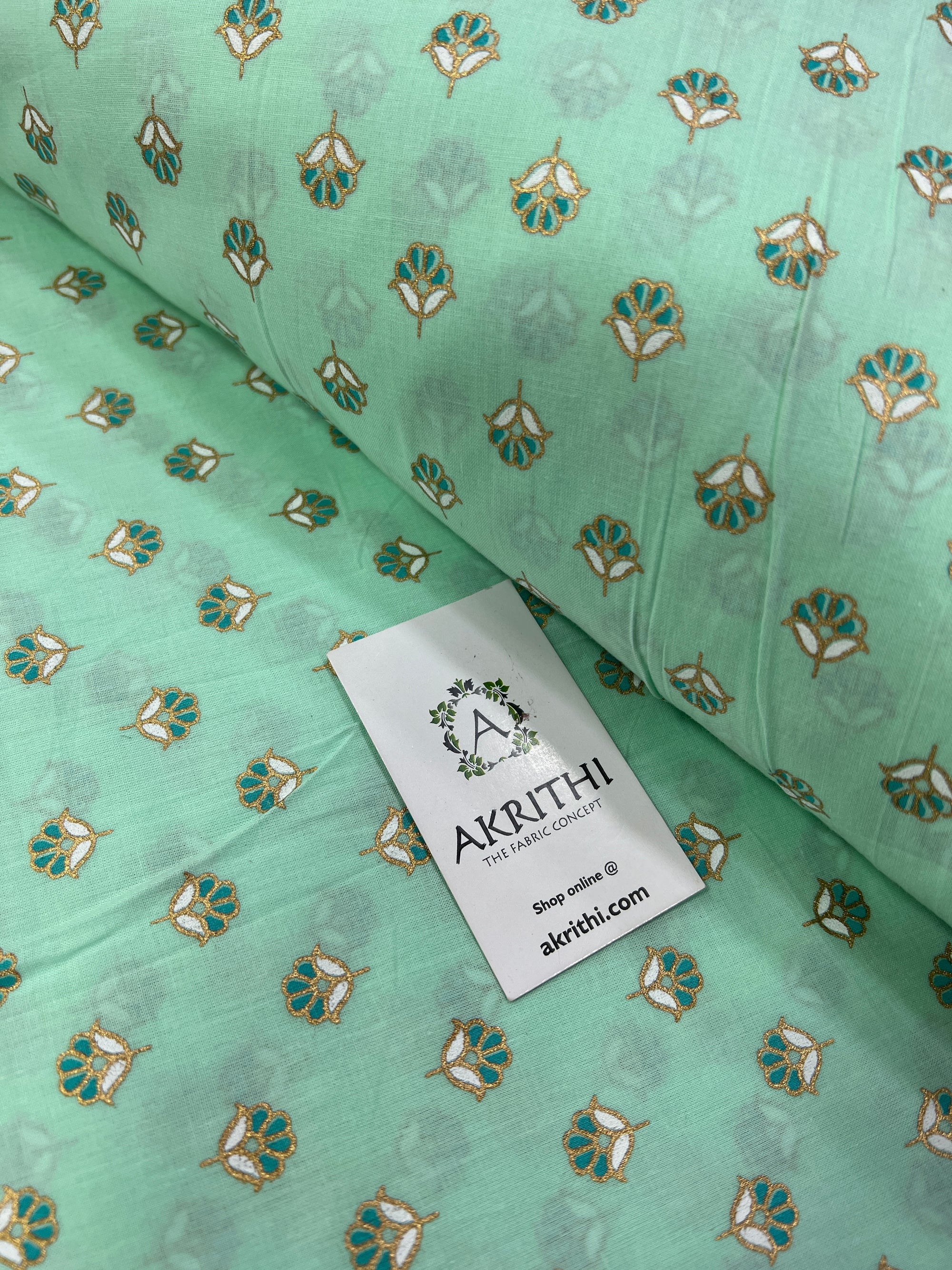 Printed pure cotton fabric