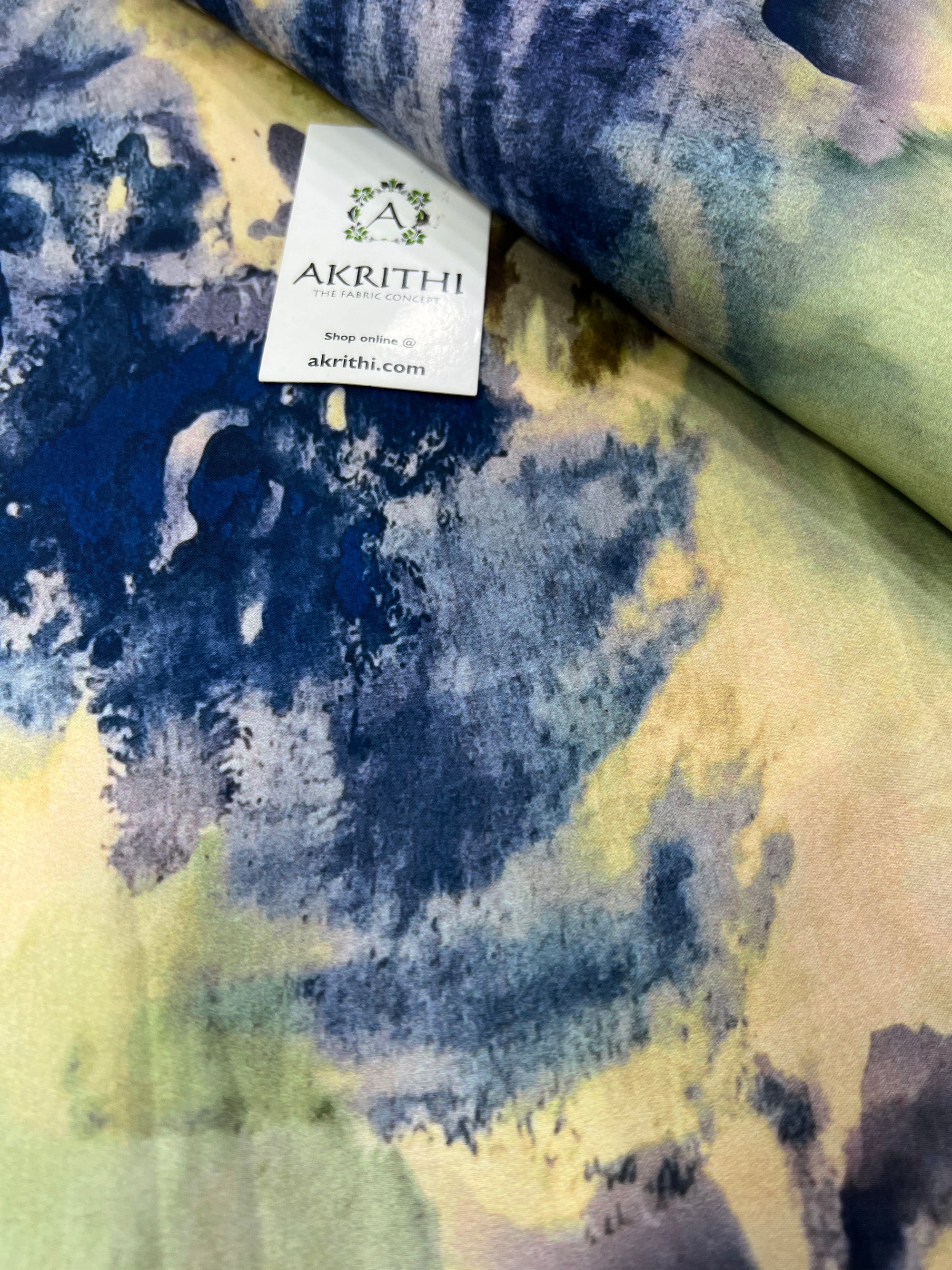 Digital printed modal satin fabric