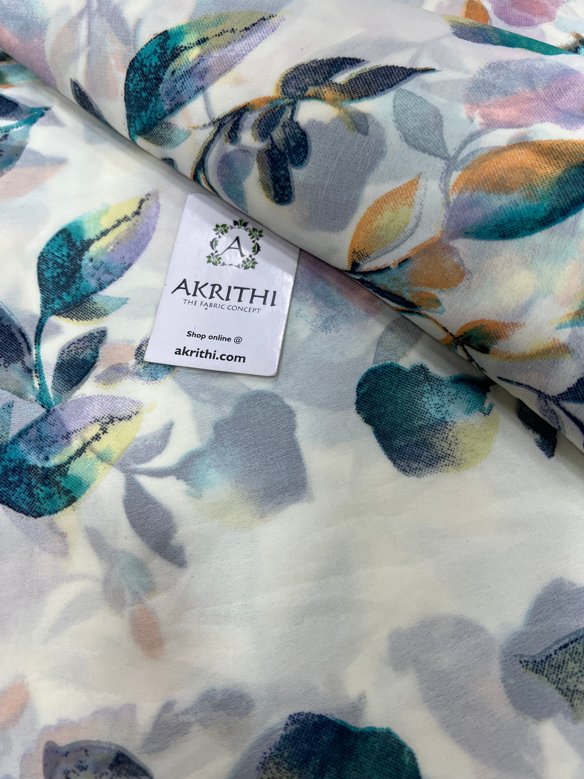 Floral printed georgette fabric