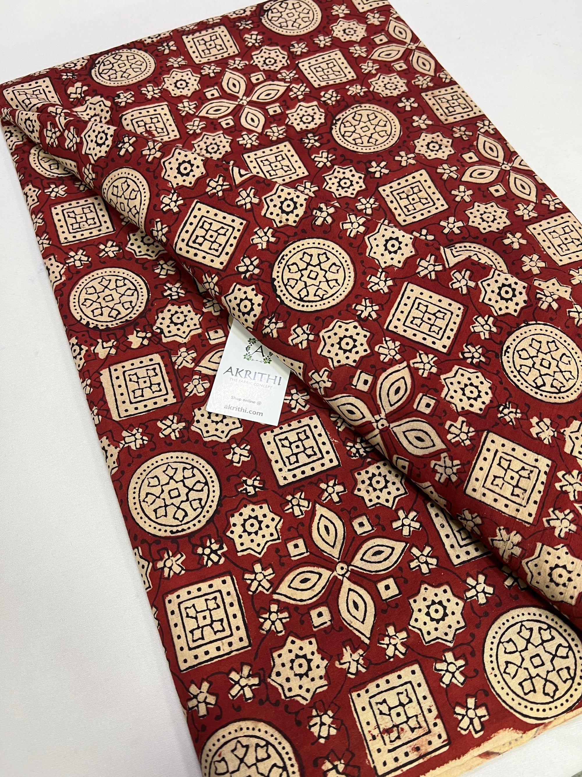 Hand block Printed pure cotton fabric
