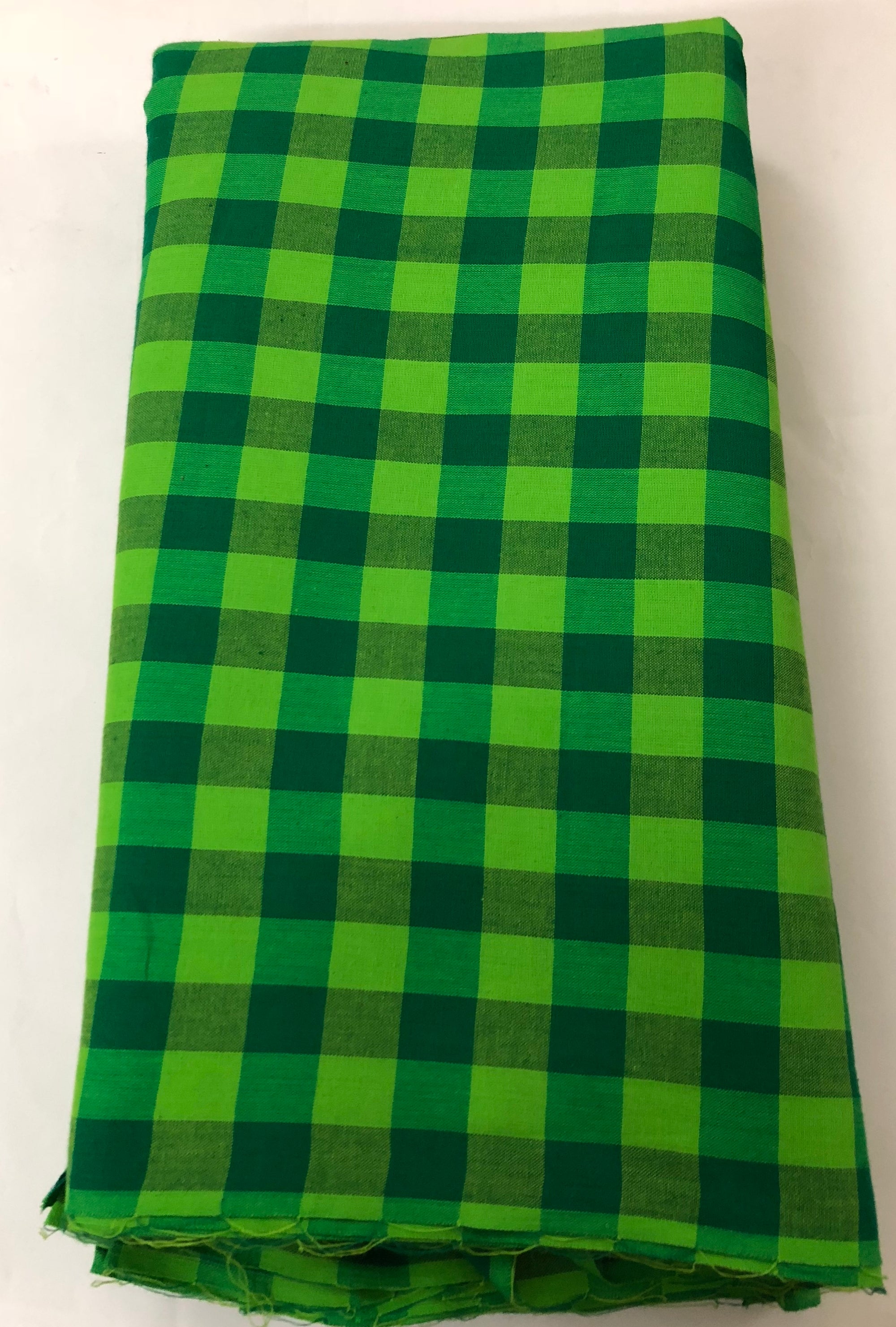 Checkered cotton fabric