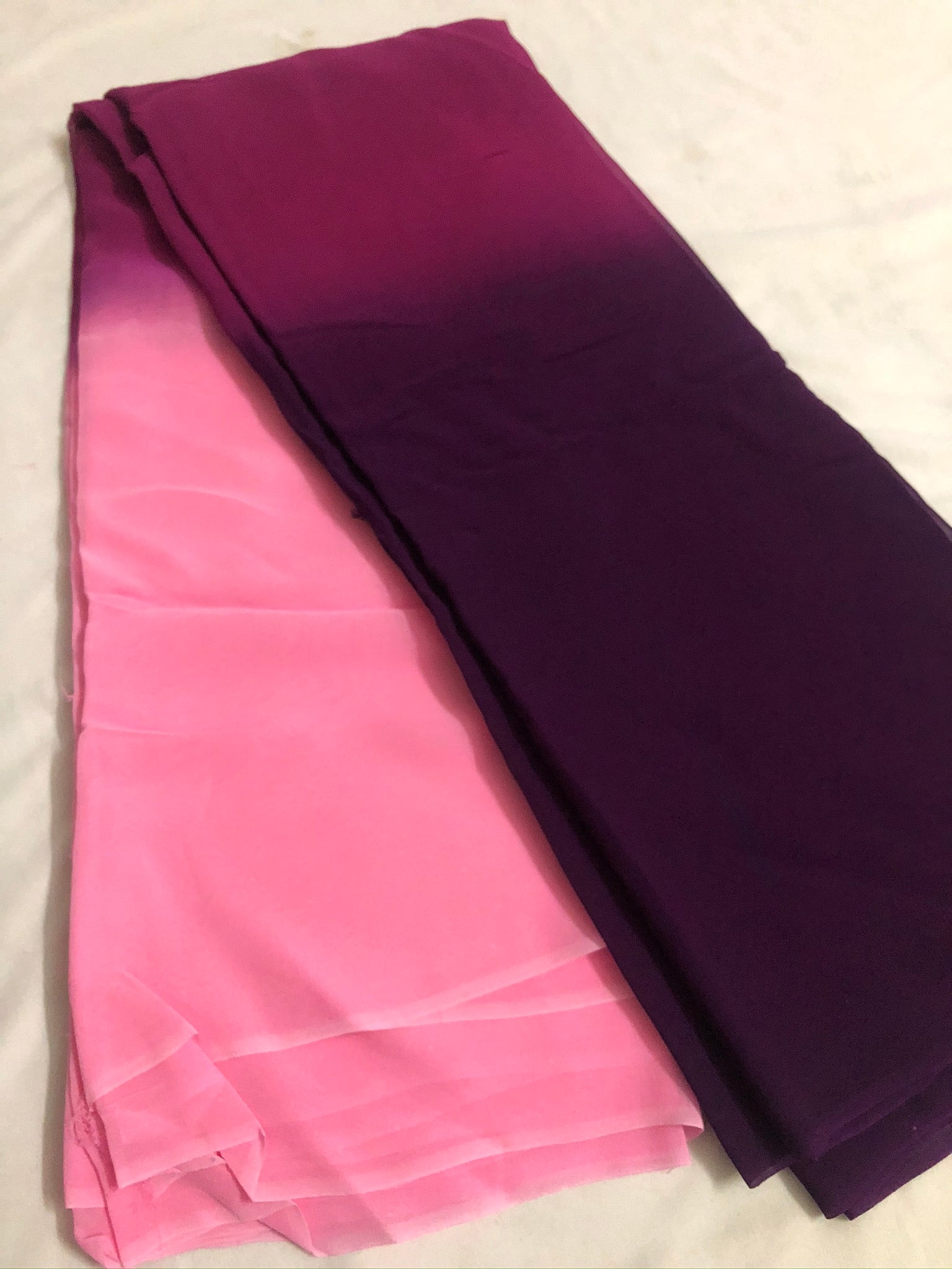 Triple shaded georgette fabric