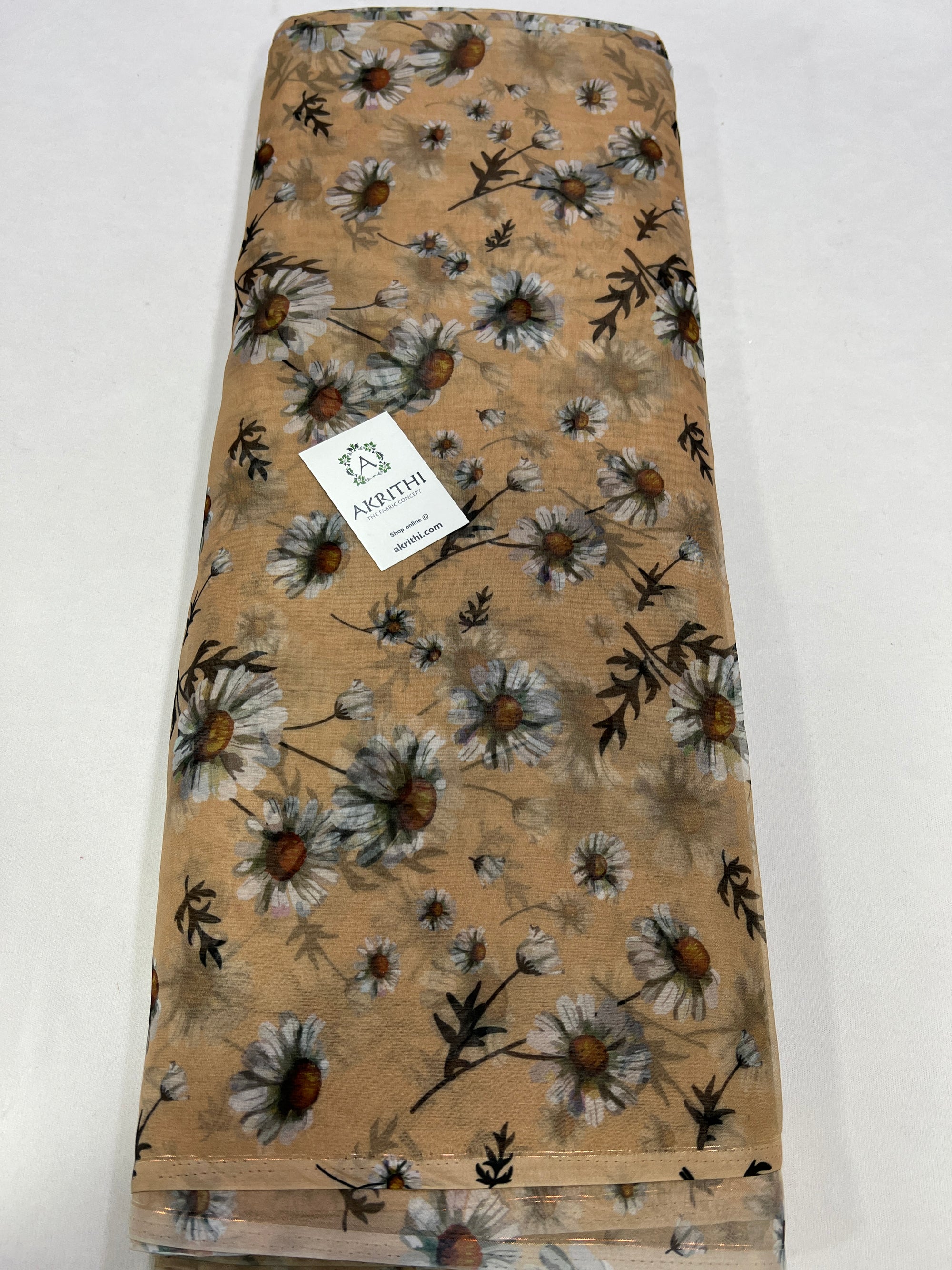 Digital floral Printed organza fabric