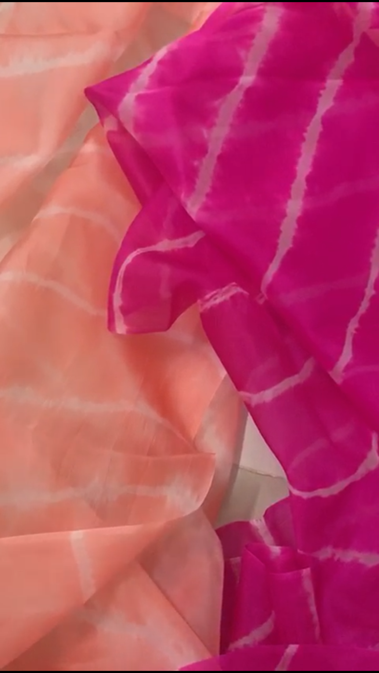PURE SILK ORGANZA LEHERIYA SAREE
