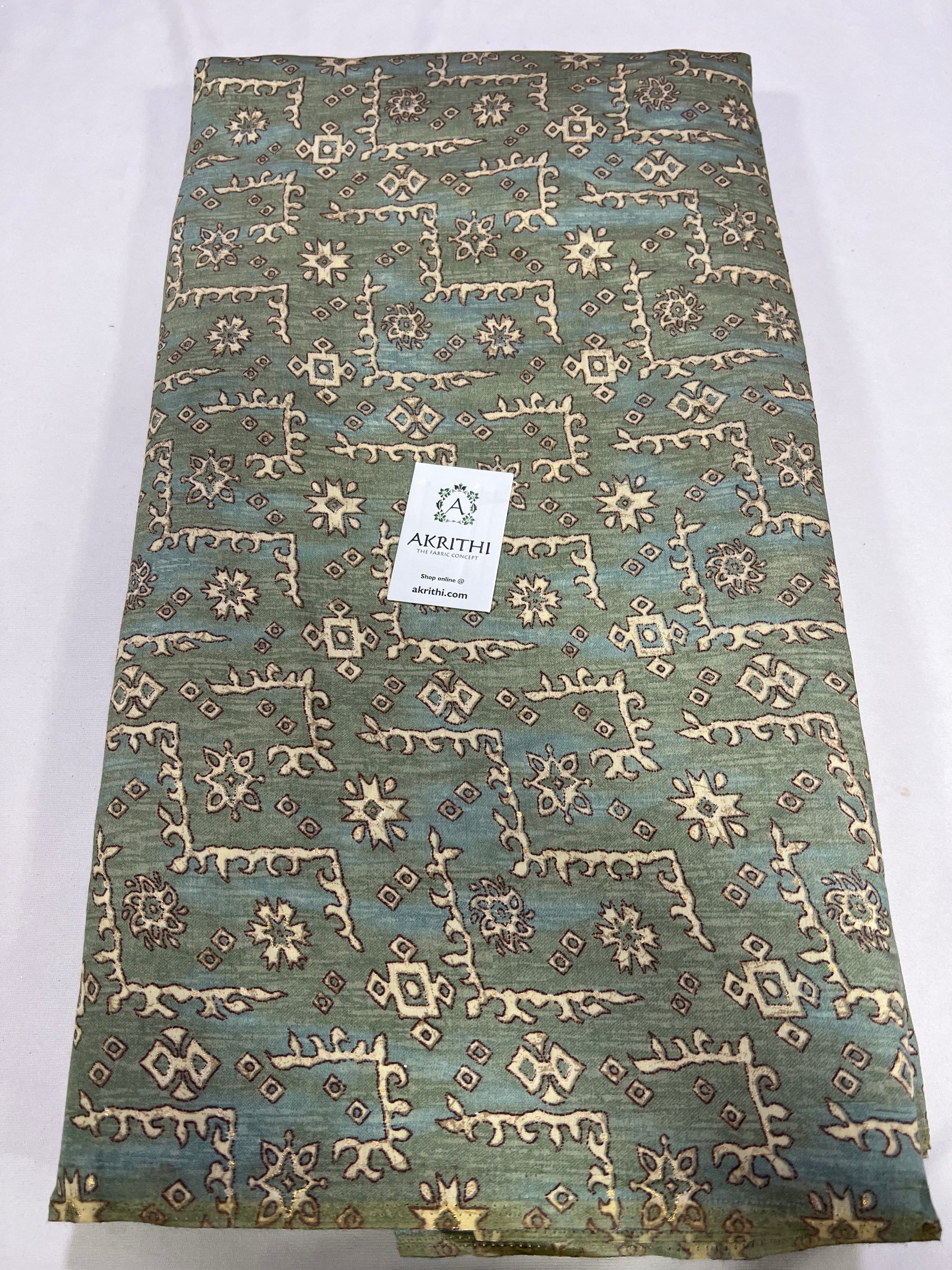 Digital printed silk fabric