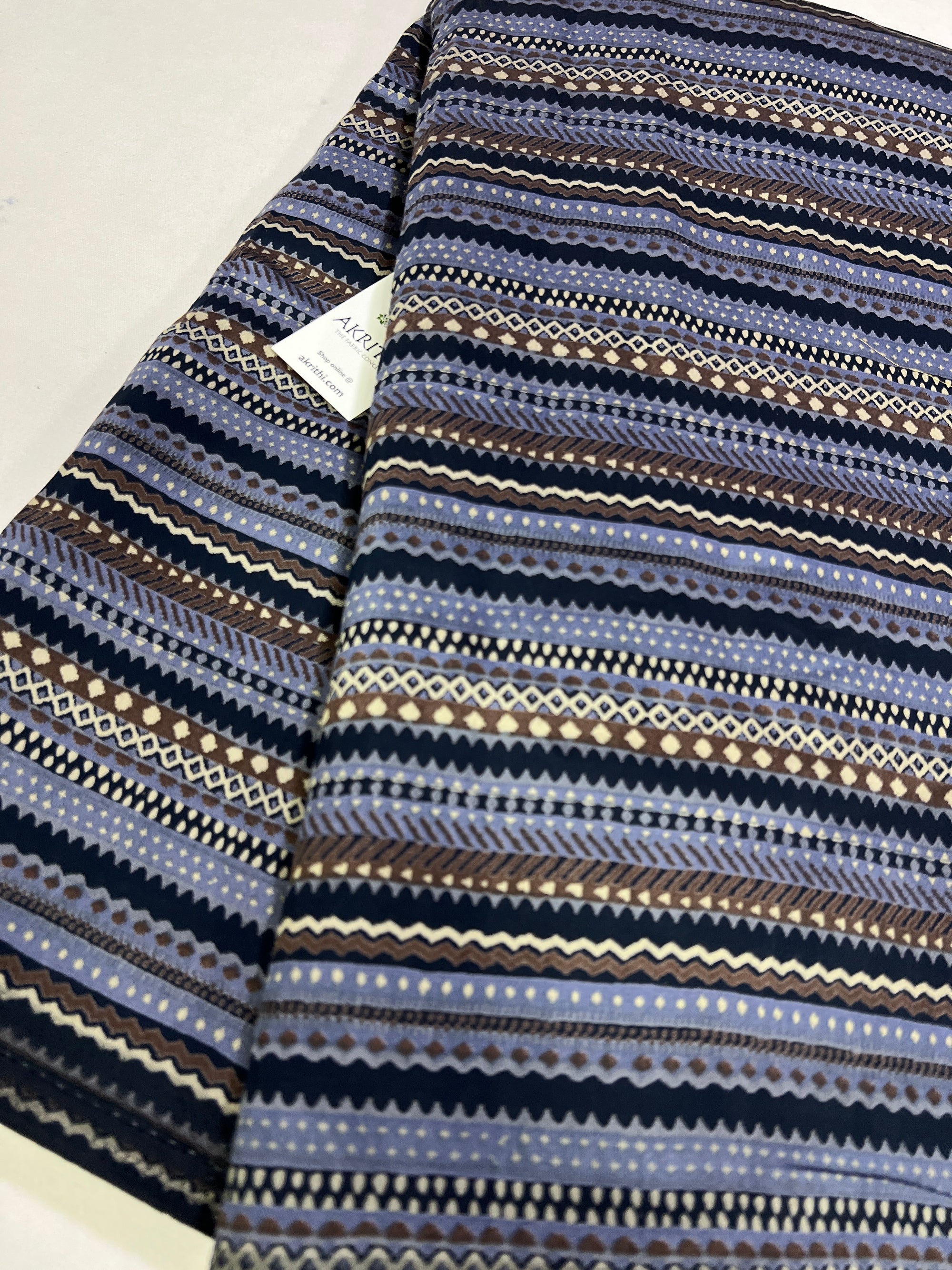 Printed silk fabric