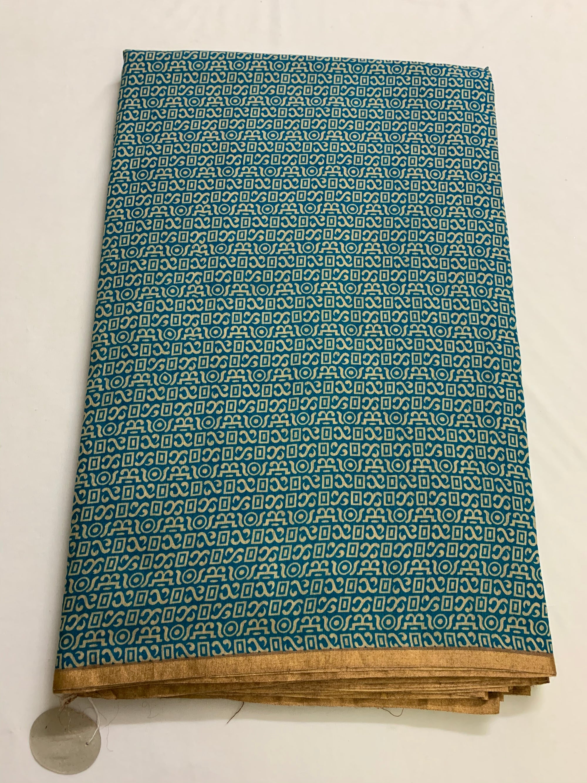 Printed handloom pure munga silk fabric