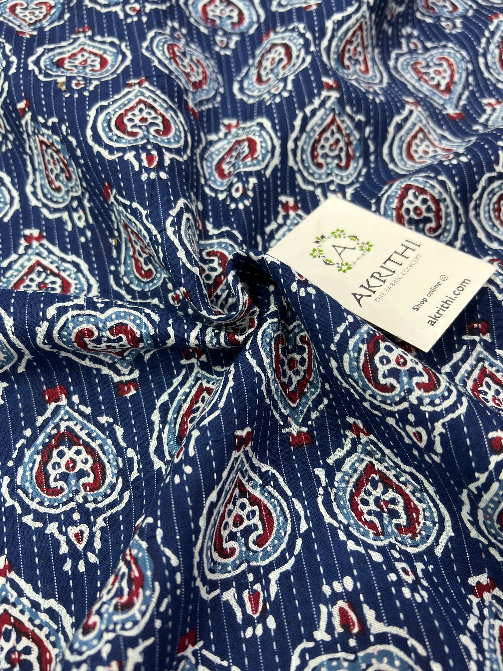 Kantha Printed pure cotton fabric