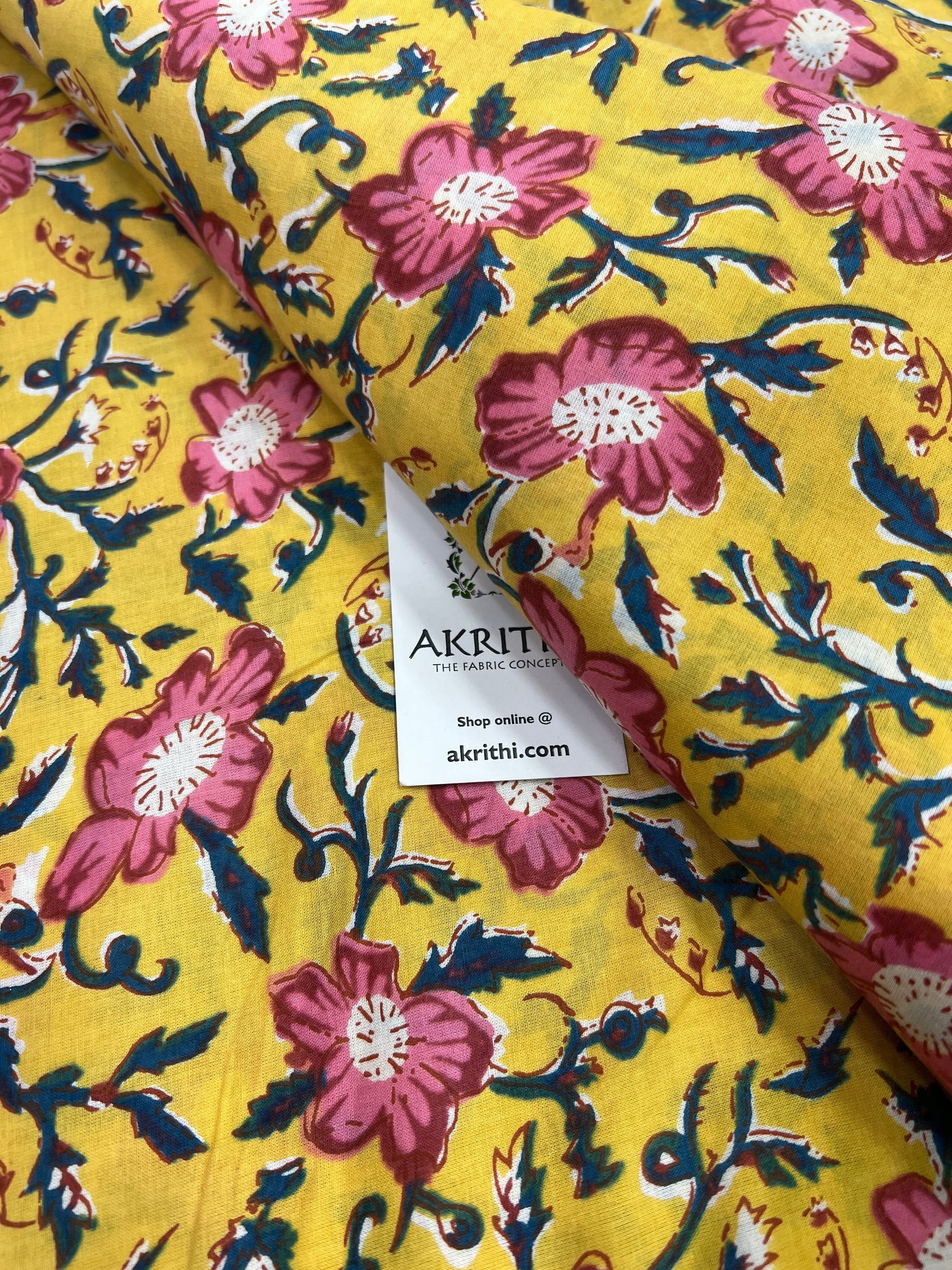 Printed pure cotton fabric