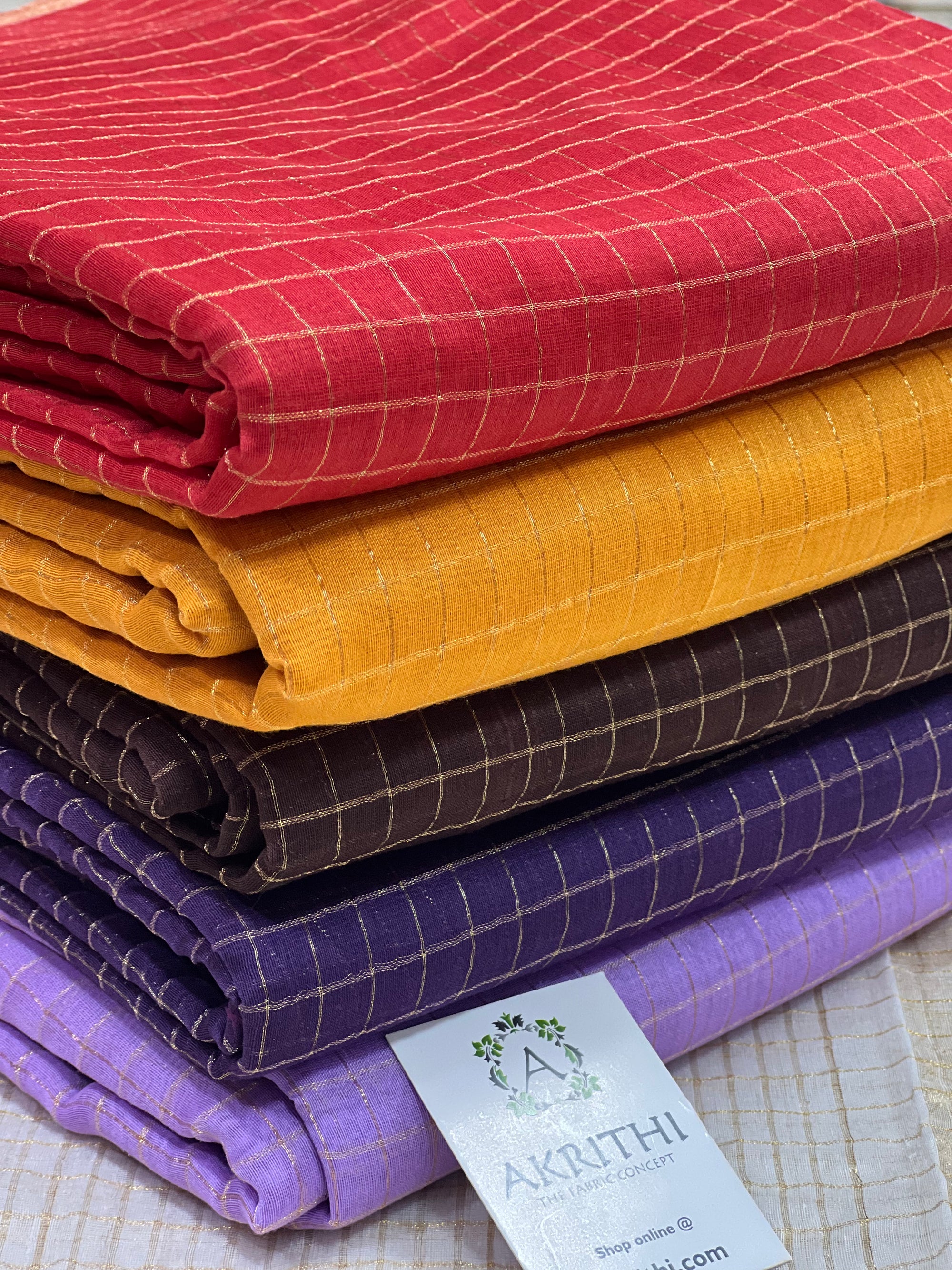 Pure chanderi checks saree