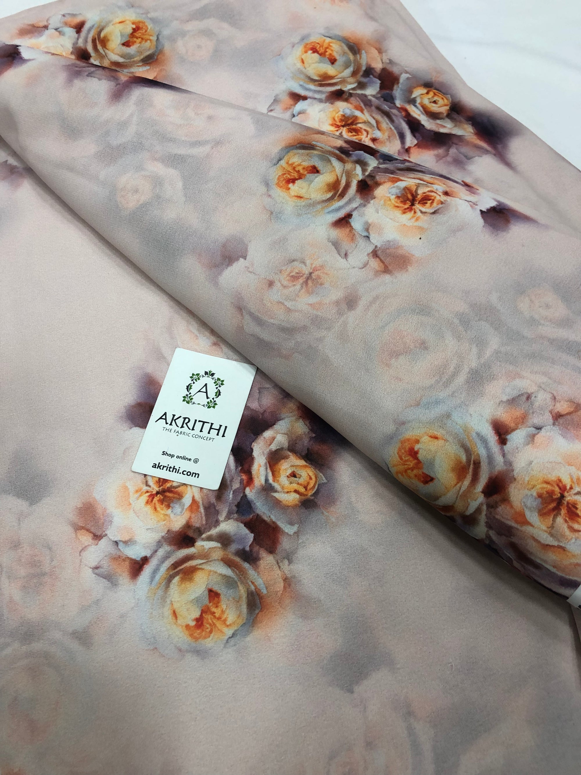 Digital floral printed georgette fabric
